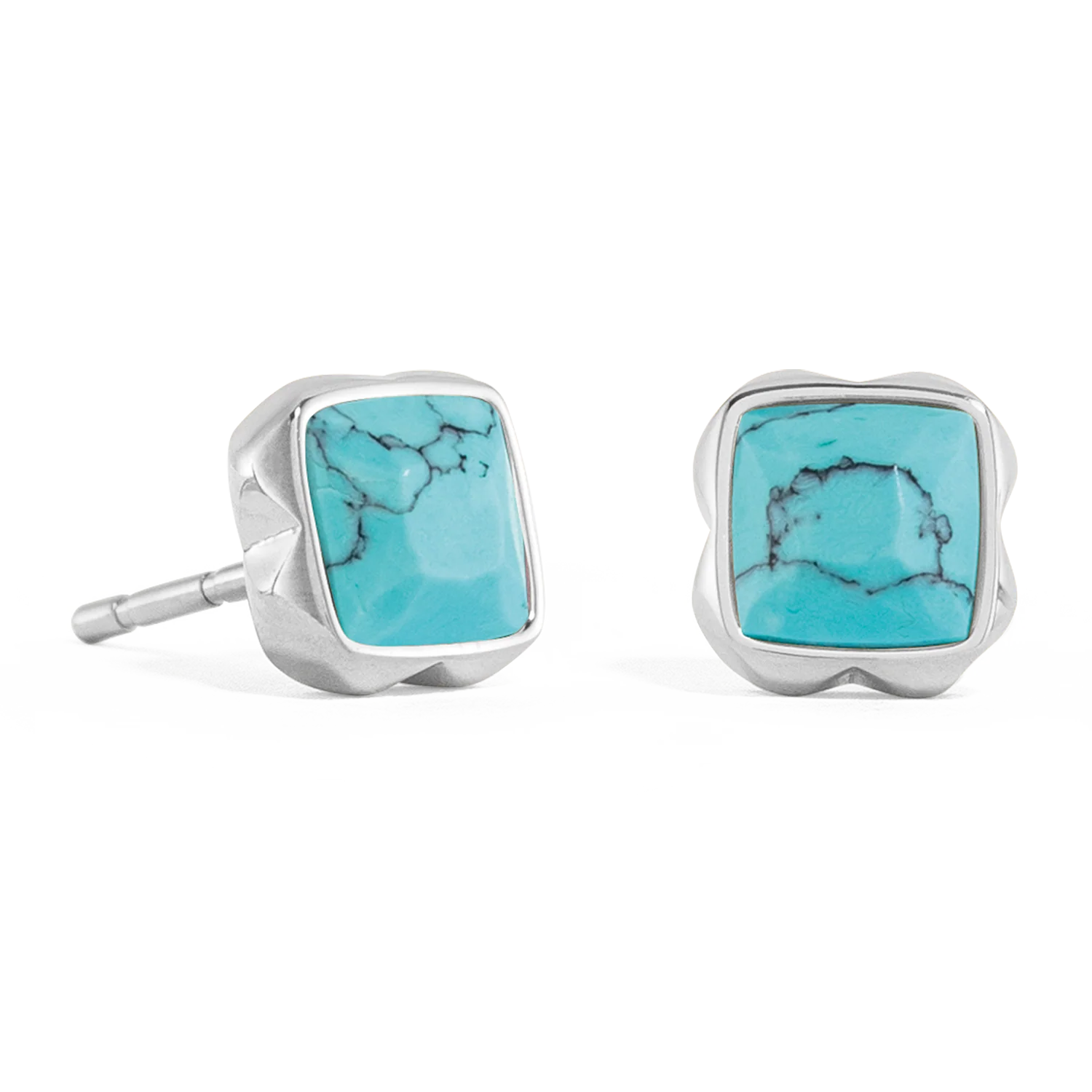 Birthstone December Earrings Turquoise Silver - Image 2
