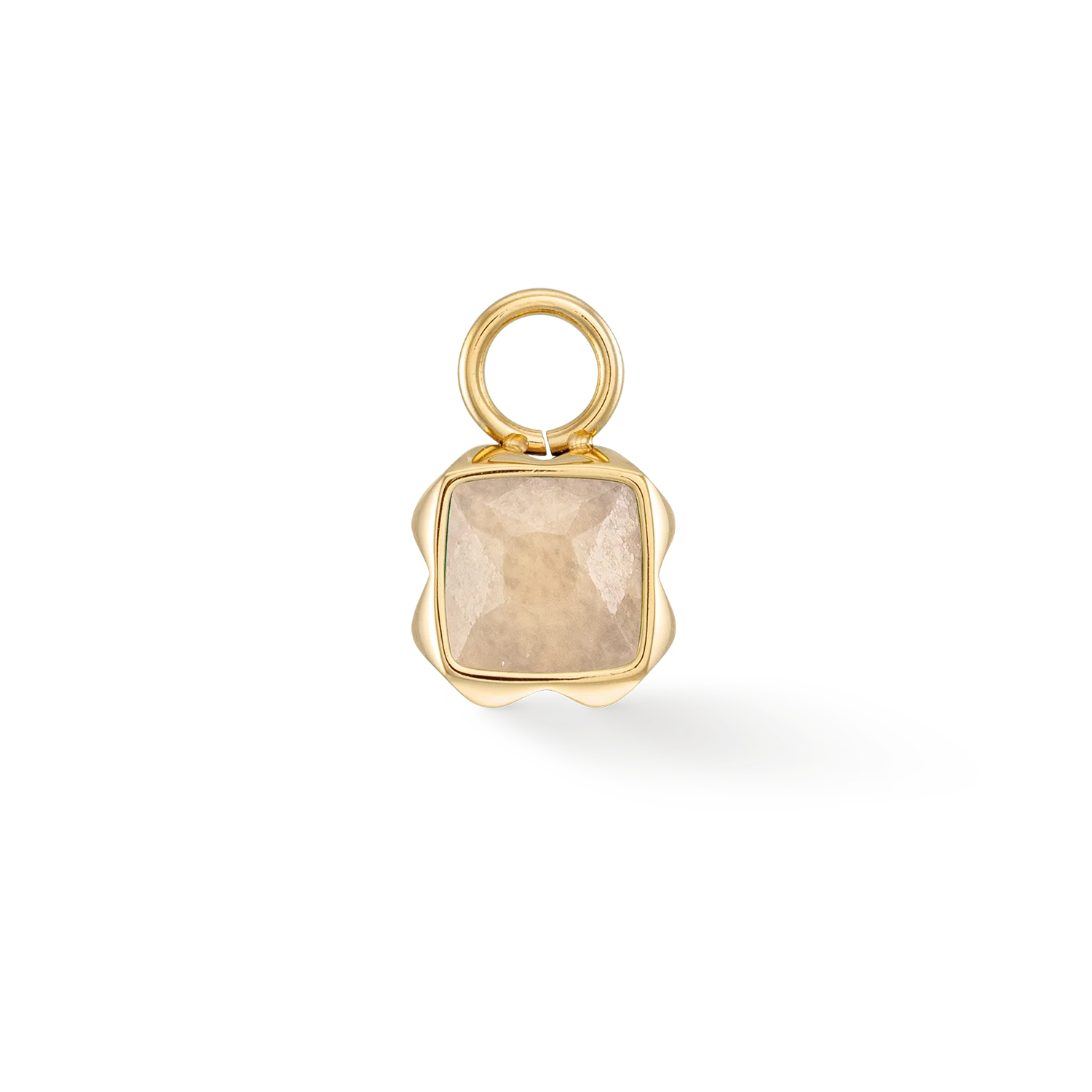 Birthstone June Charm Cream Jade Gold