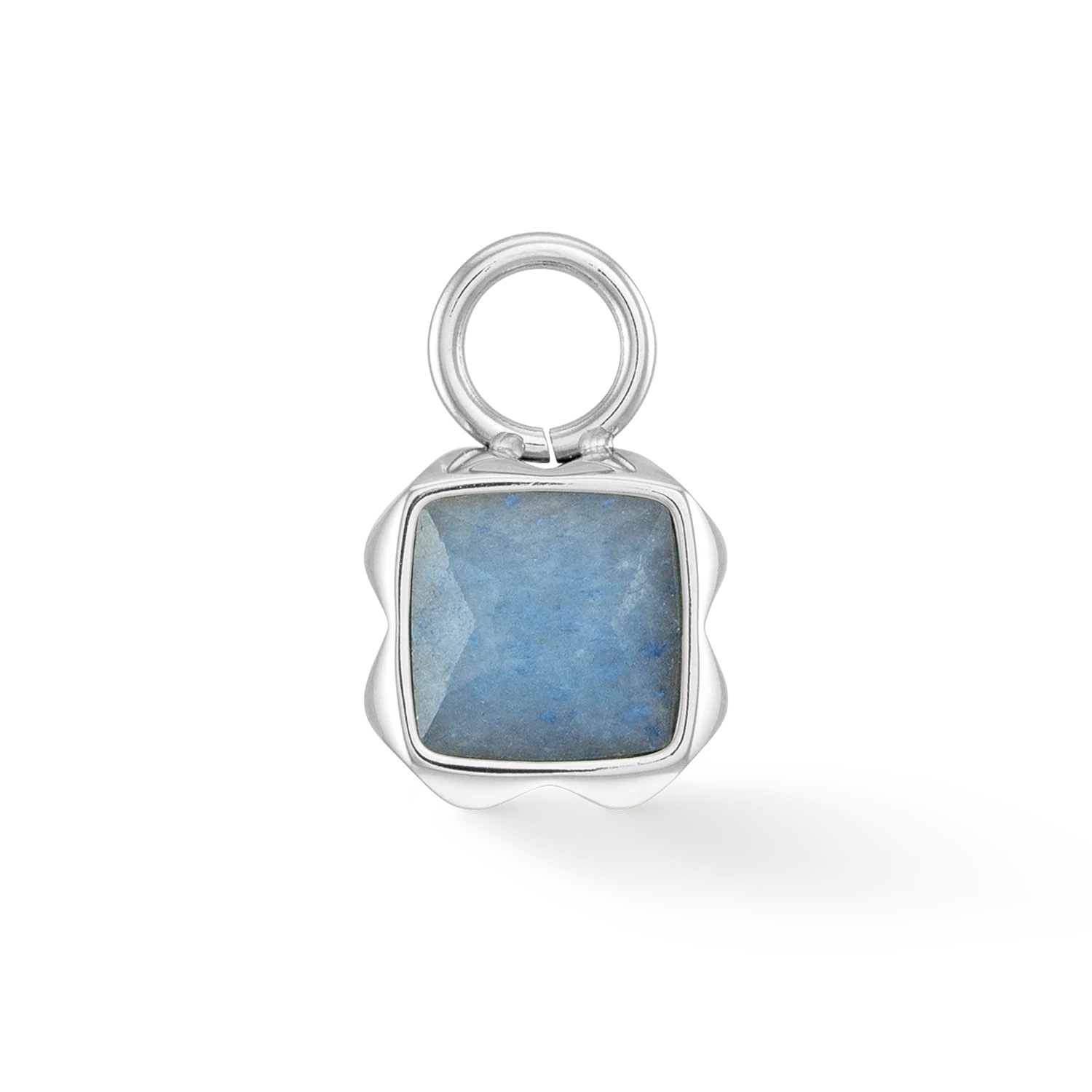 Birthstone March Charm Blue Aventurine Silver - Image 2