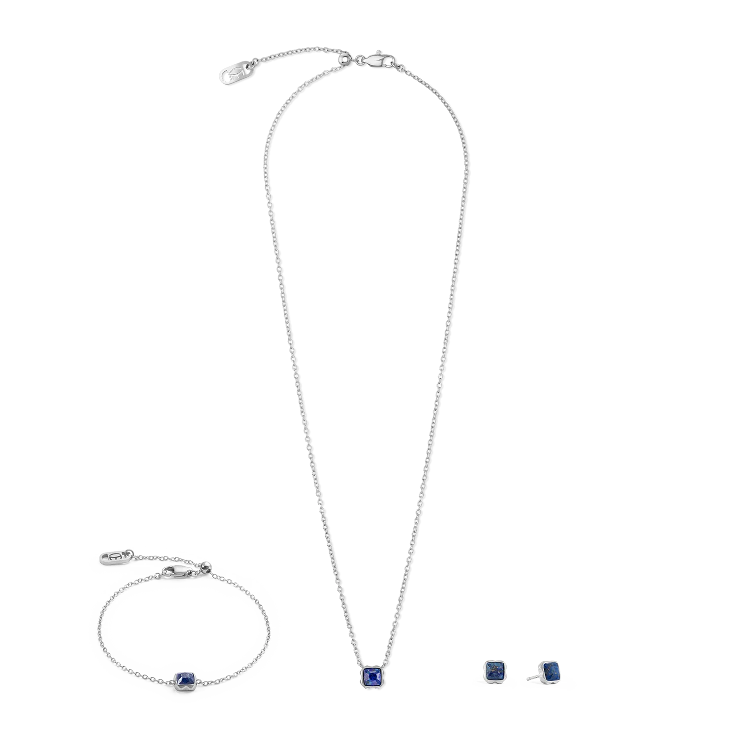 Birthstone September Earrings Lapis Lazuli Silver - Image 3