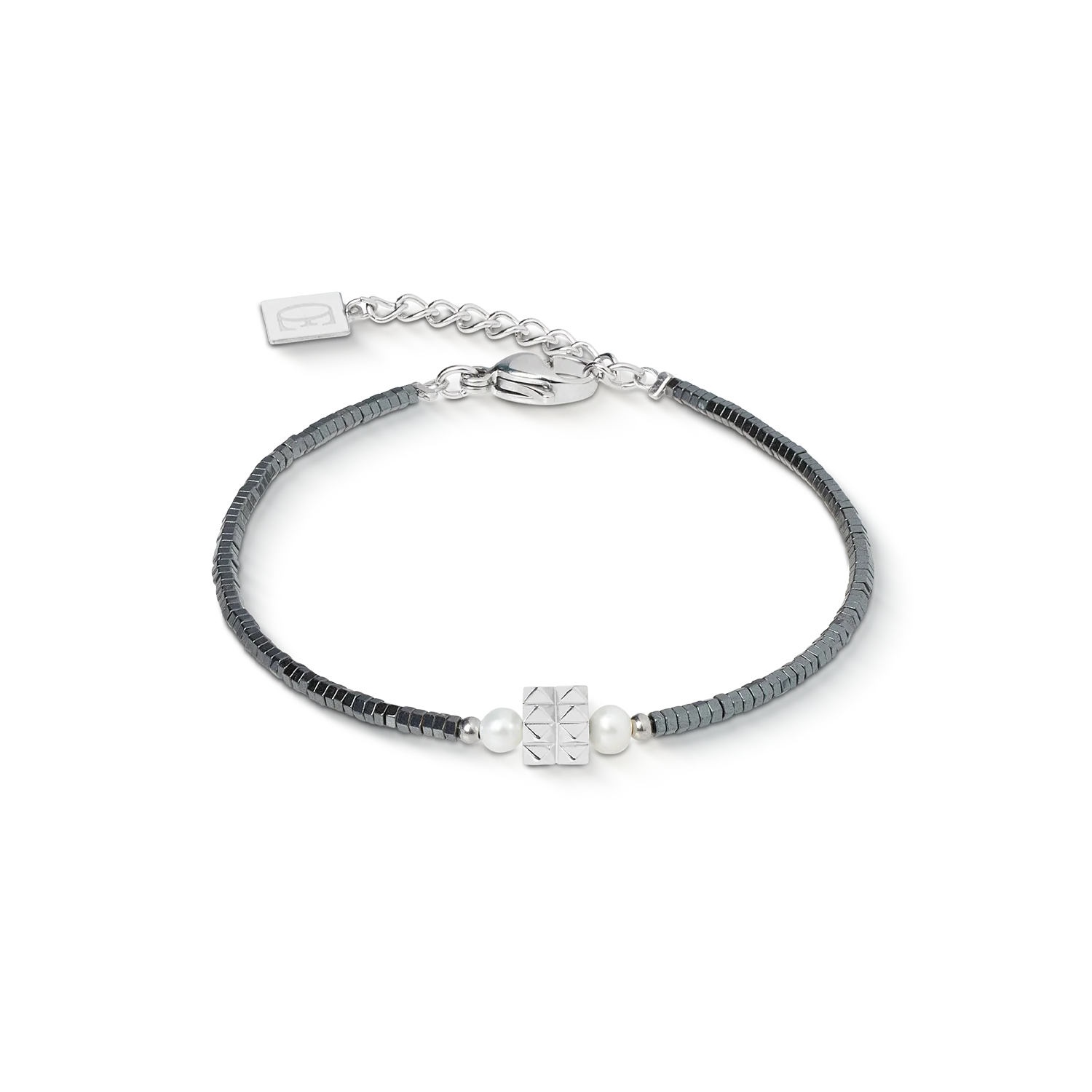 Bracelet Edge & Grace anthracite-silver