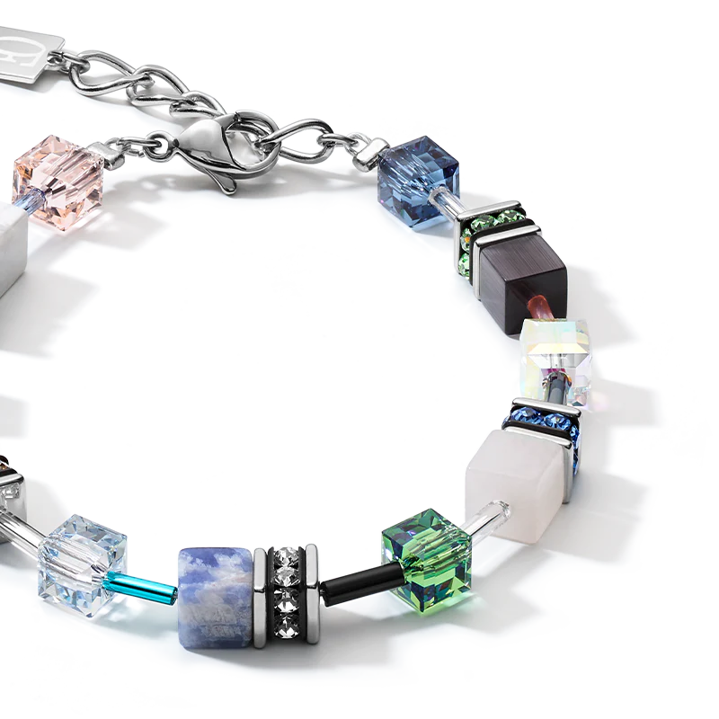 Bracelet GeoCUBE® Crystals & Gemstones blue-green - Image 2