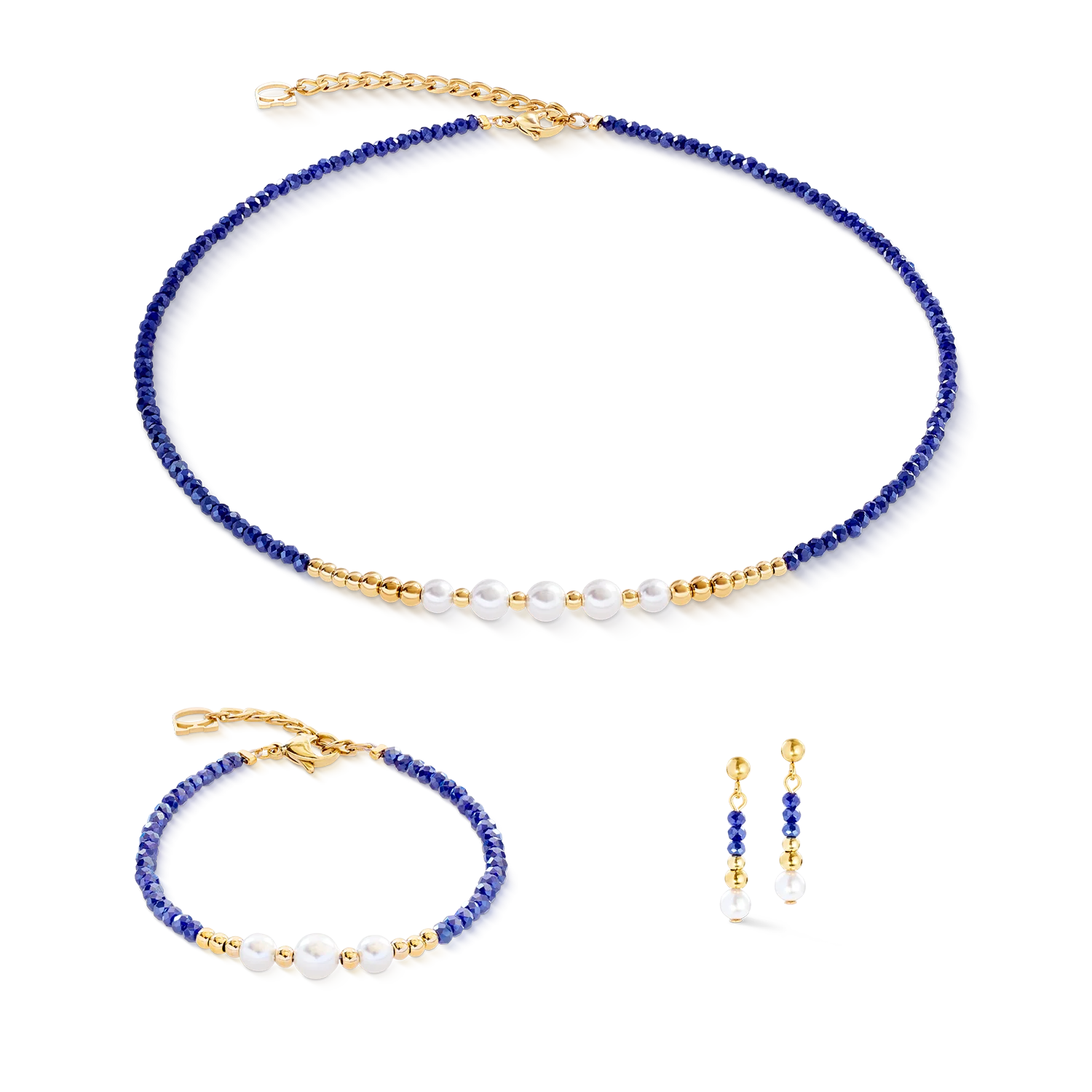 Bracelet Pearl Line gold-blue - Image 3