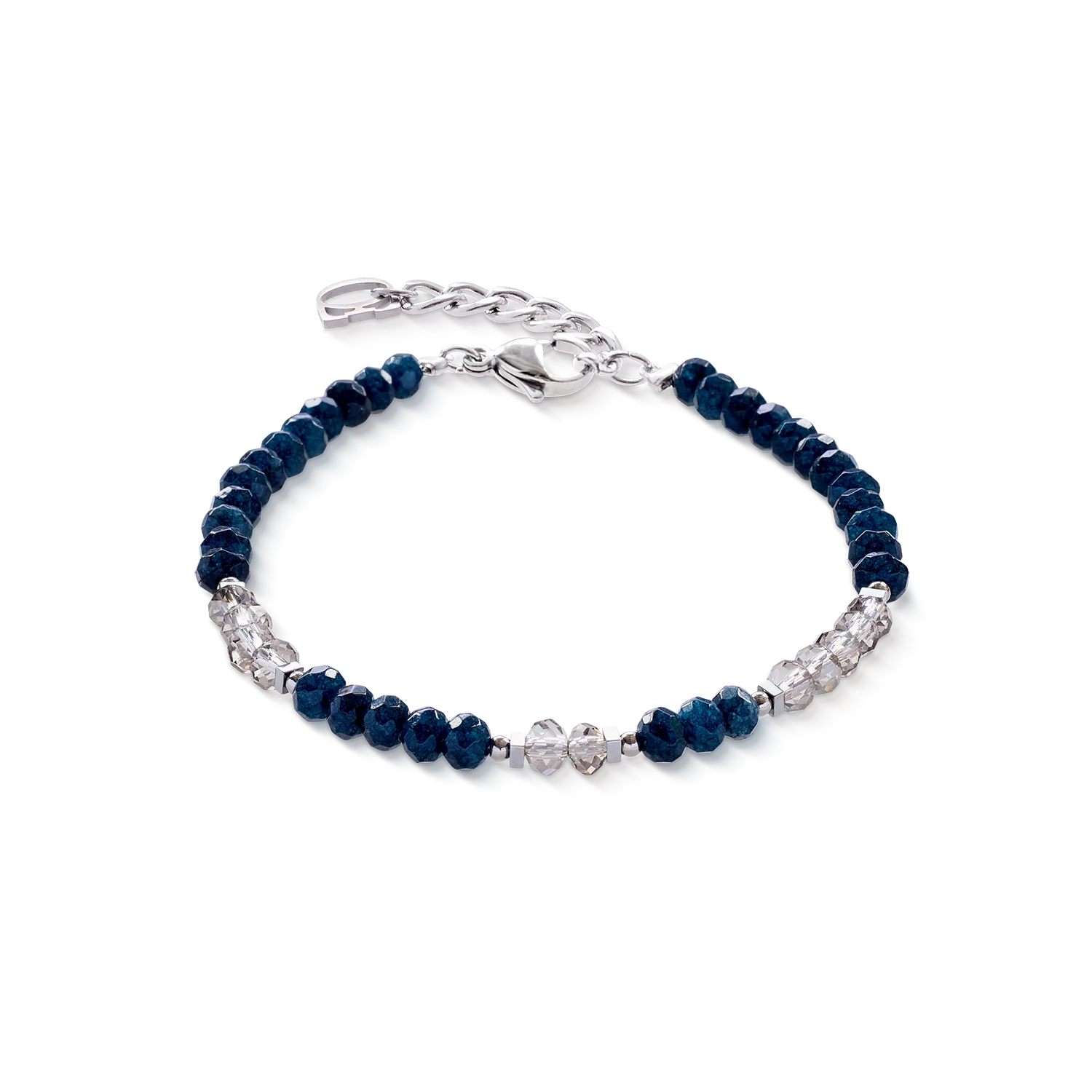 Bracelet Rhythm Jade Navy silver