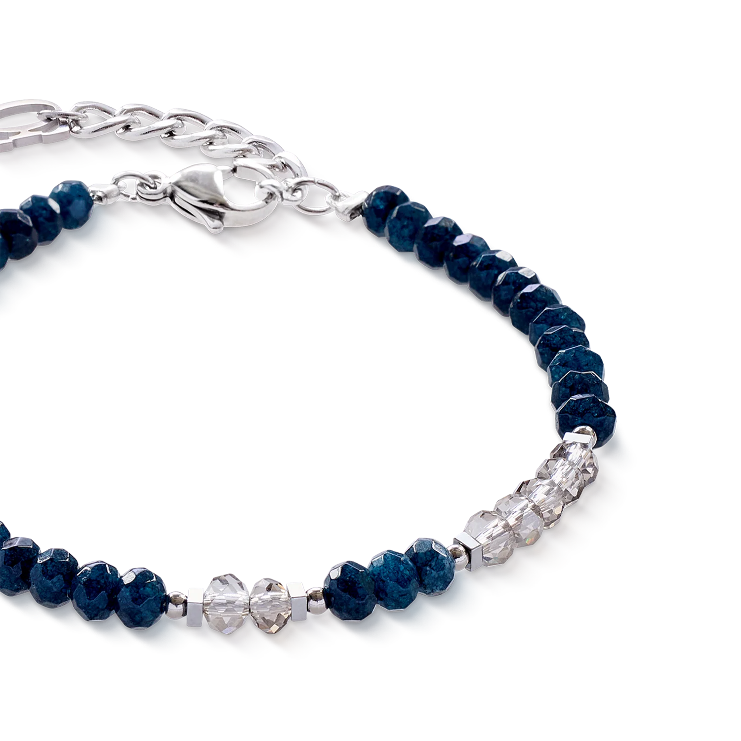 Bracelet Rhythm Jade Navy silver - Image 2