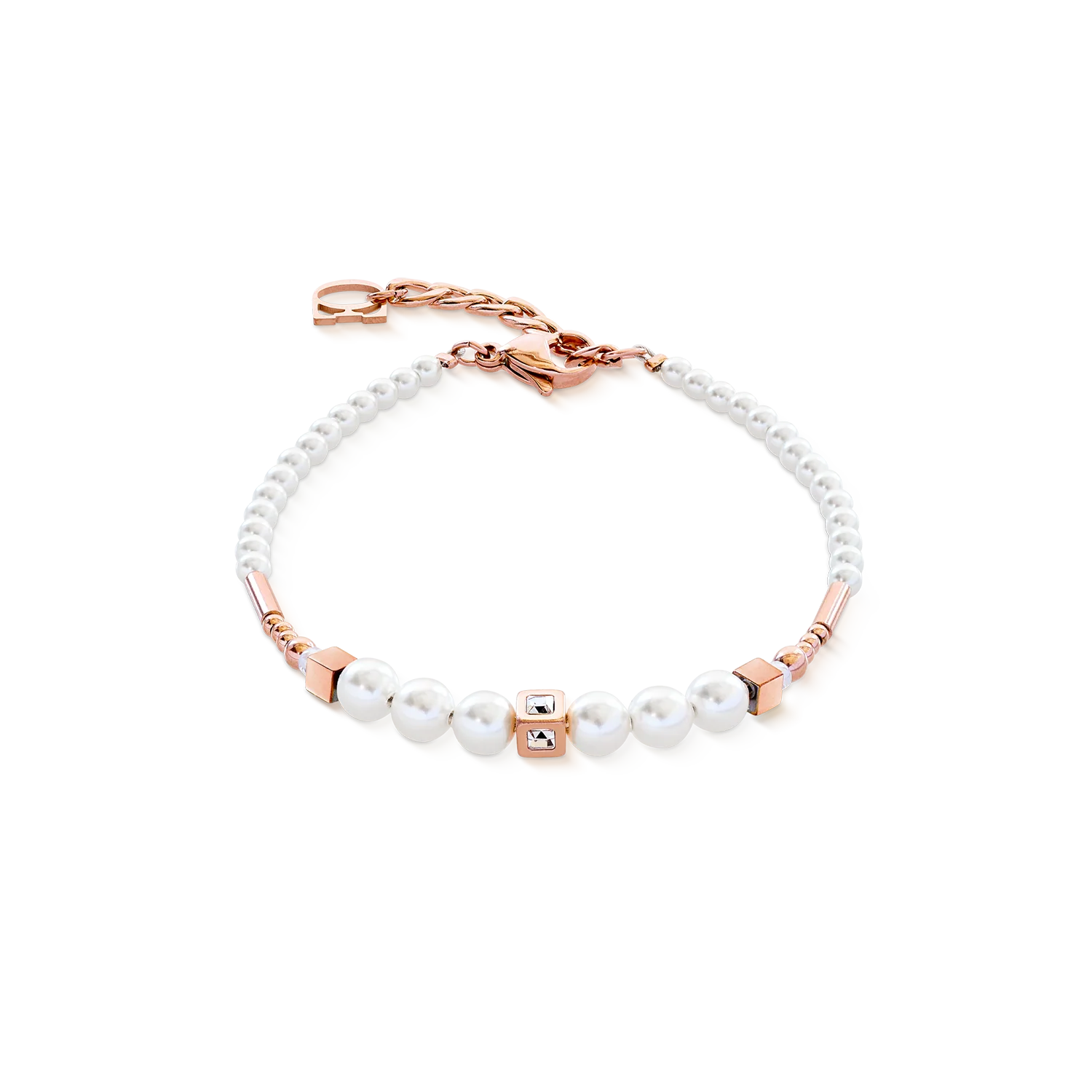 Bracelet Shimmering Princess Pearls rose gold-white
