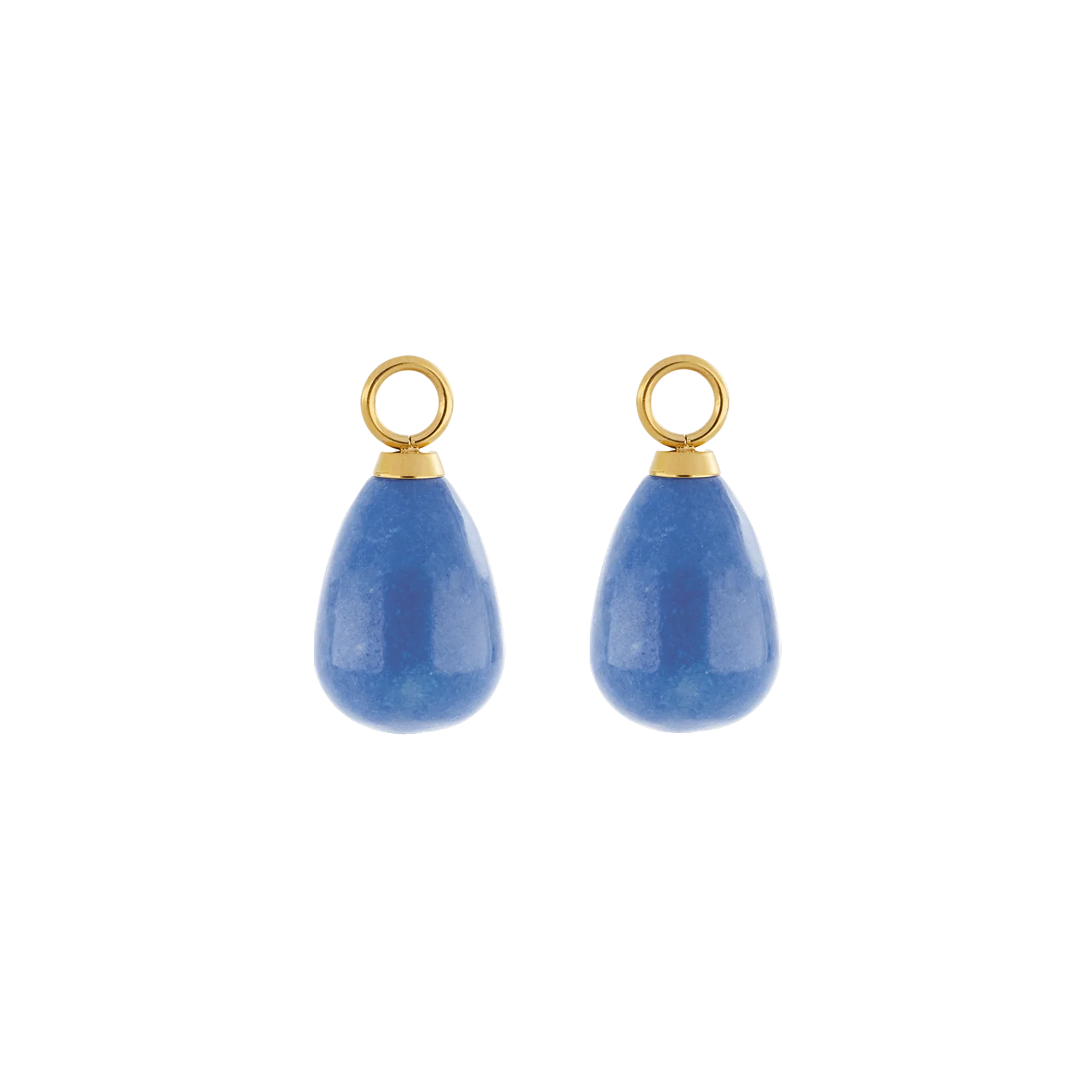 EAR ME UP Charm Drops Gold-Blue