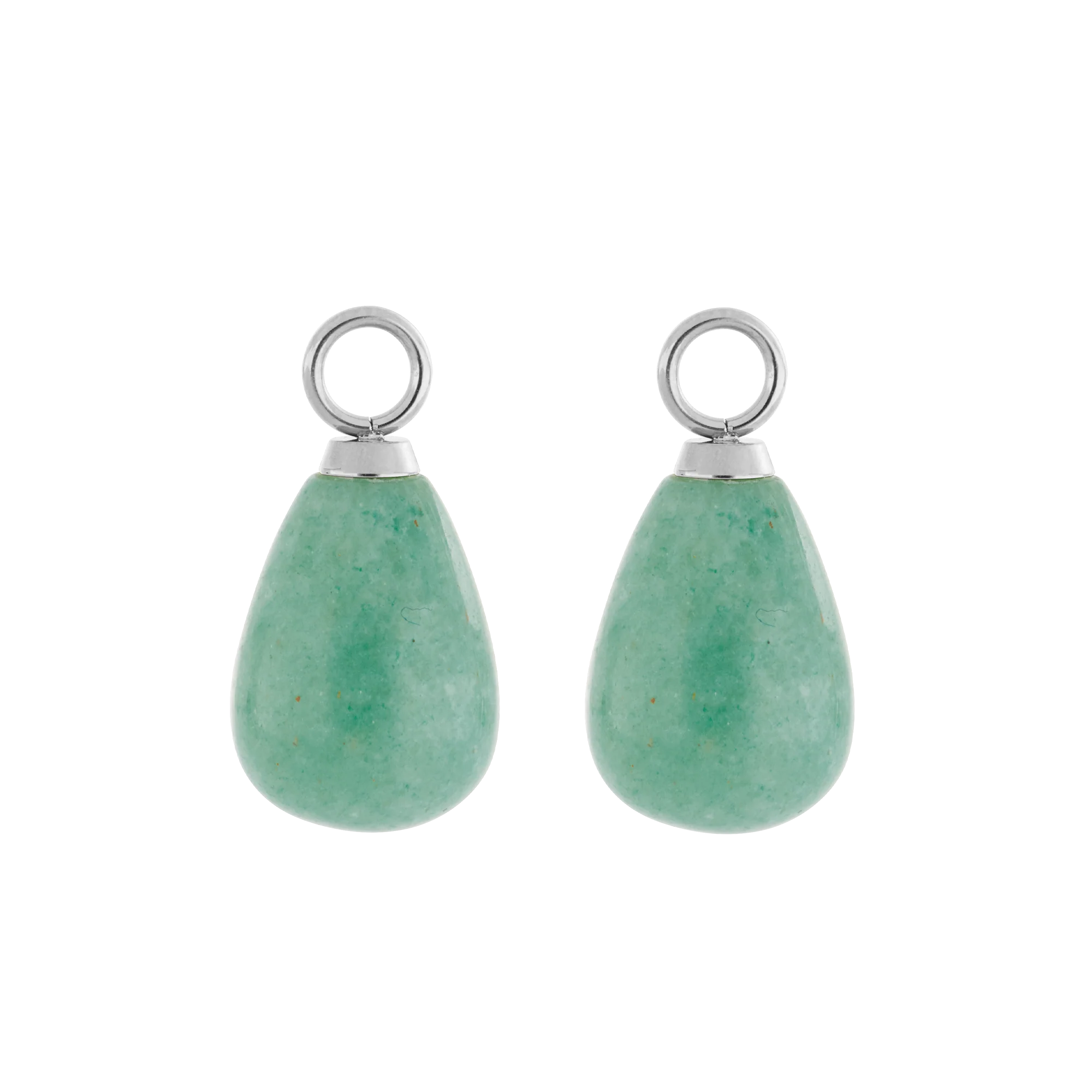 EAR ME UP Charm Drops Silver-Green - Image 2