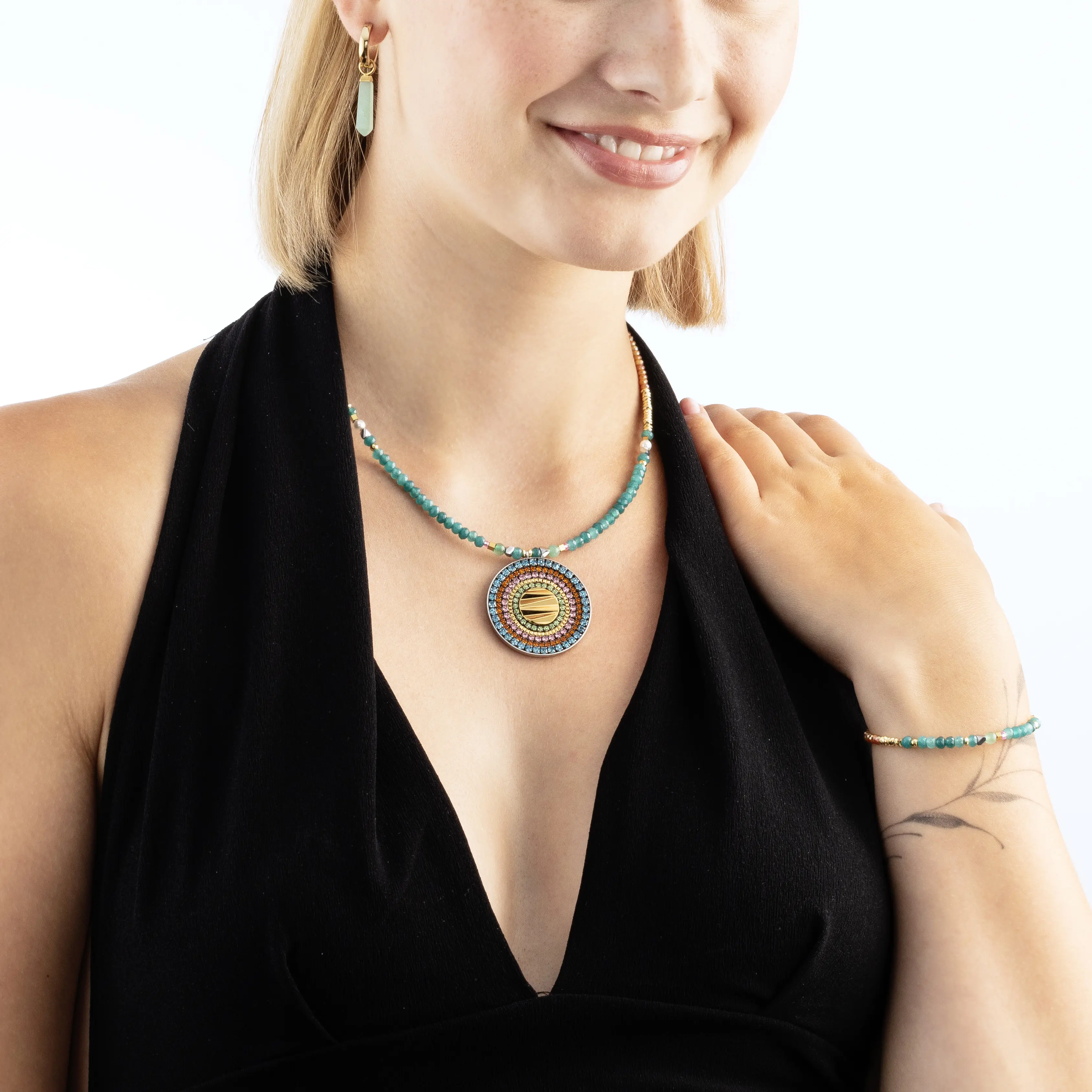 EAR ME UP Charm Obelisk Gold-Green - Image 5