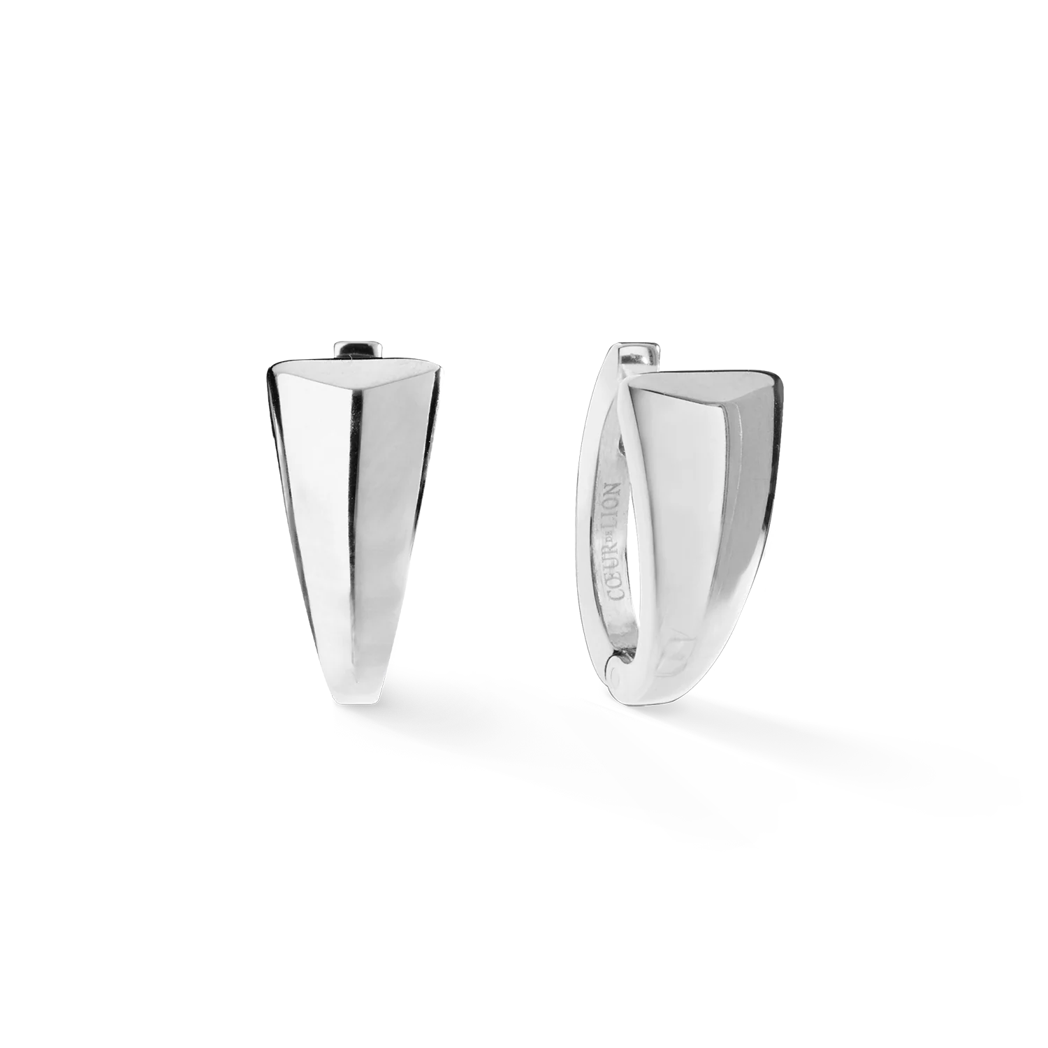 EAR ME UP Creole Tapered Silver