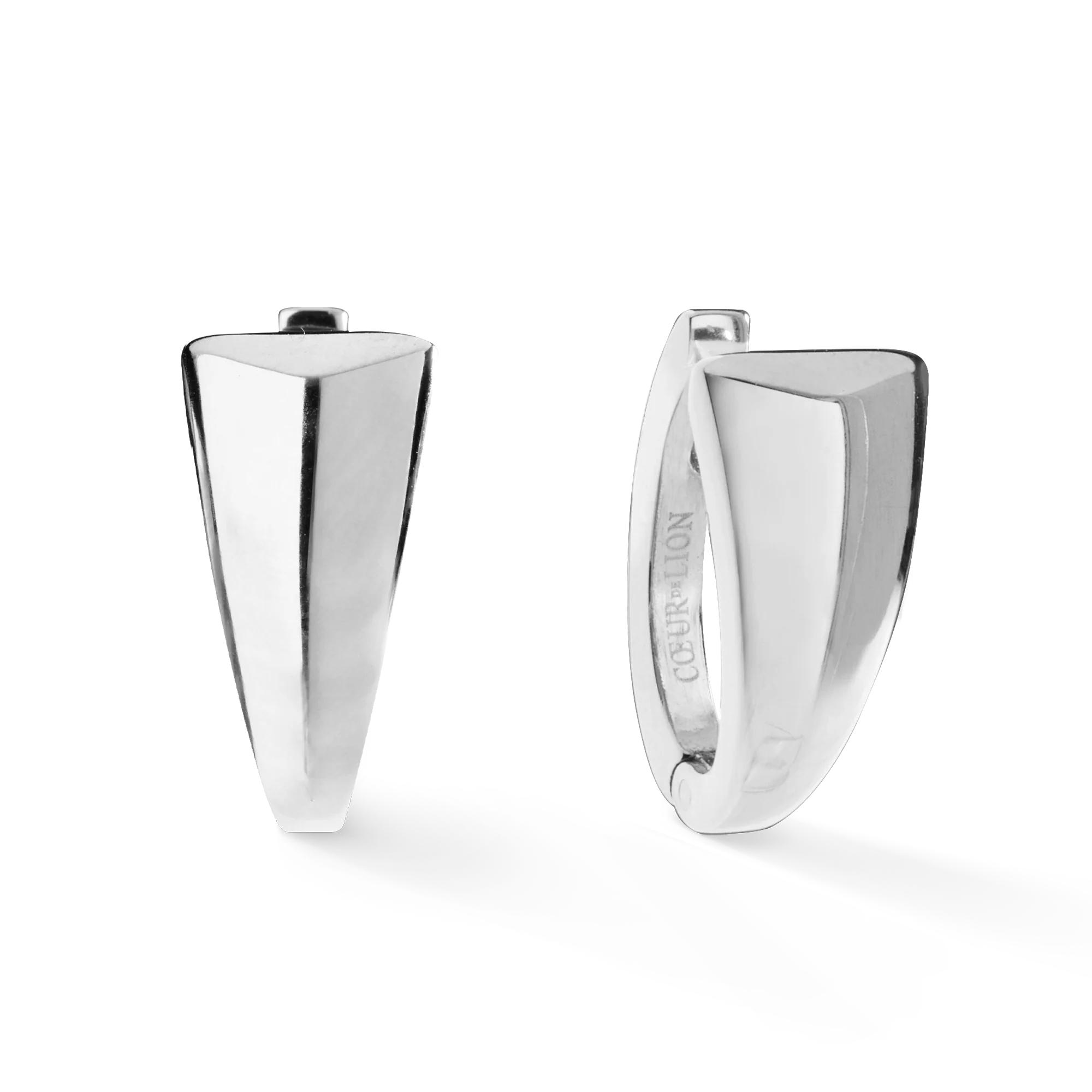 EAR ME UP Creole Tapered Silver - Image 2