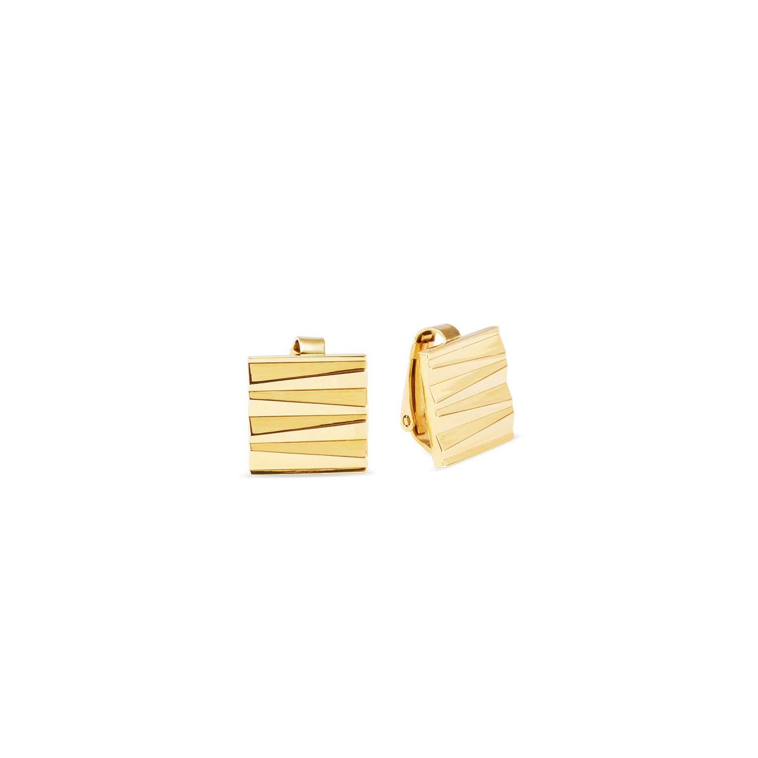 Earclips Square Wave Gold