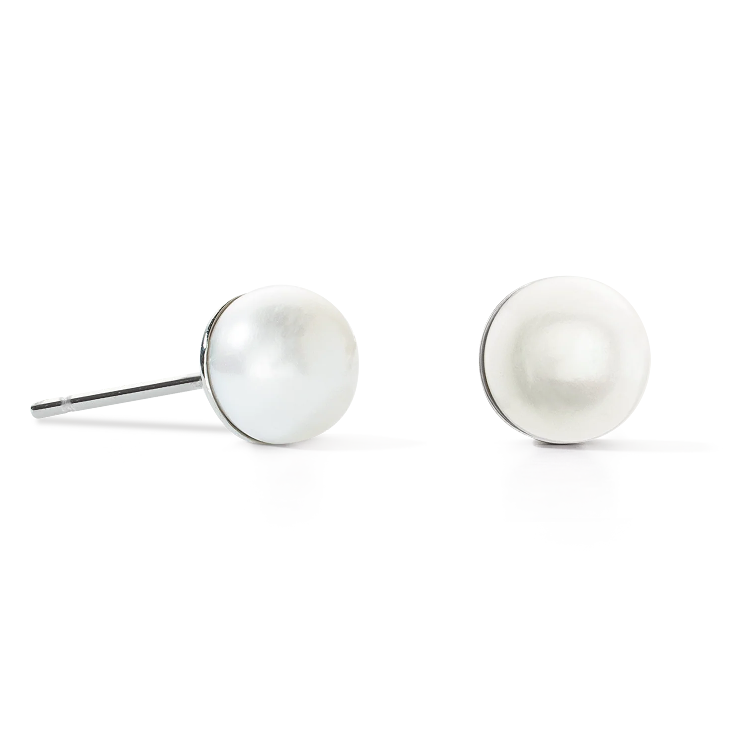 Earrings Classic Freshwater Pearl silver - Image 2
