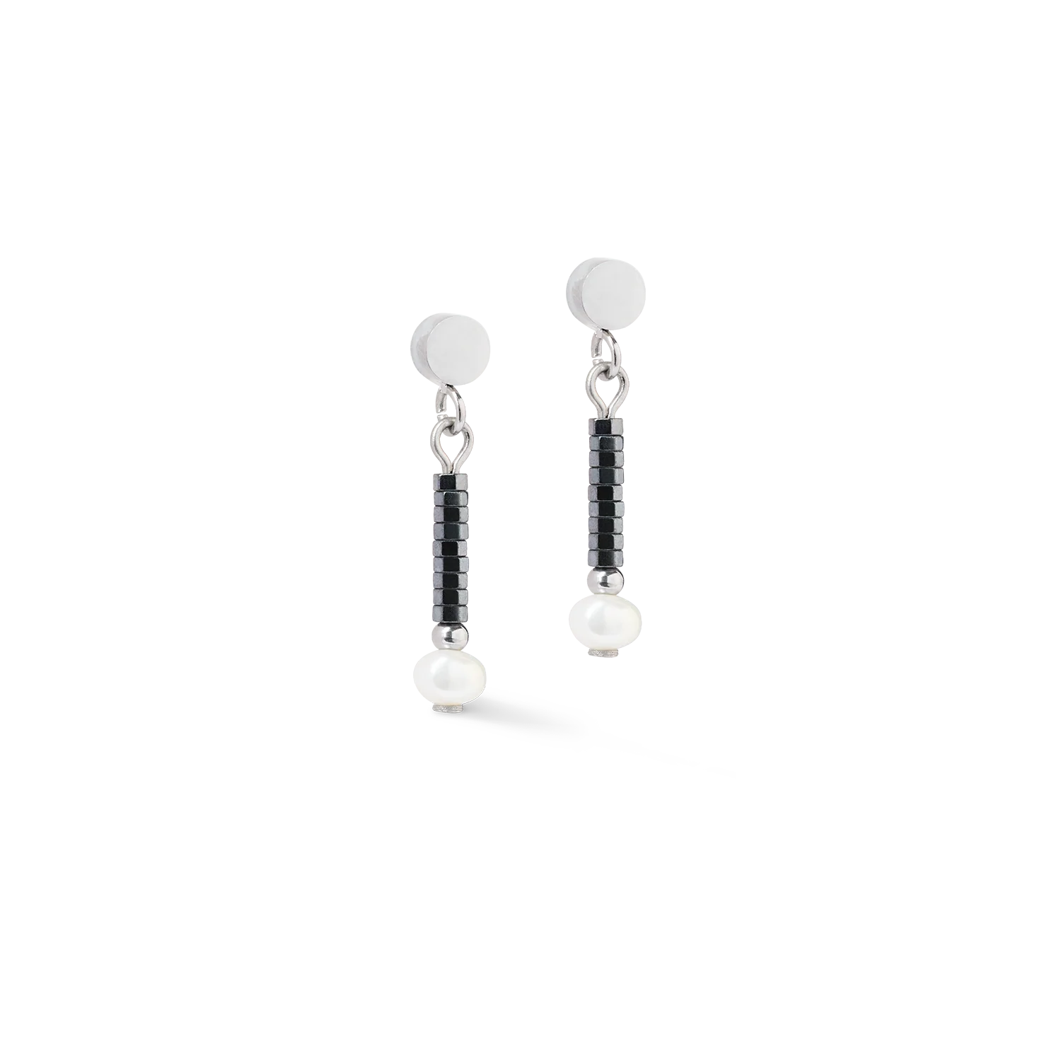 Earrings Edge & Grace anthracite-silver