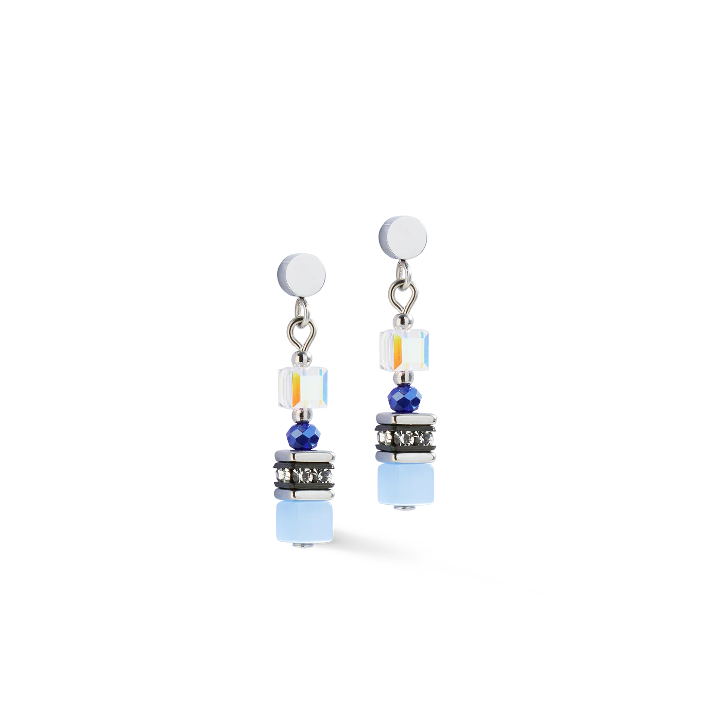 Earrings Mini Cubes blue