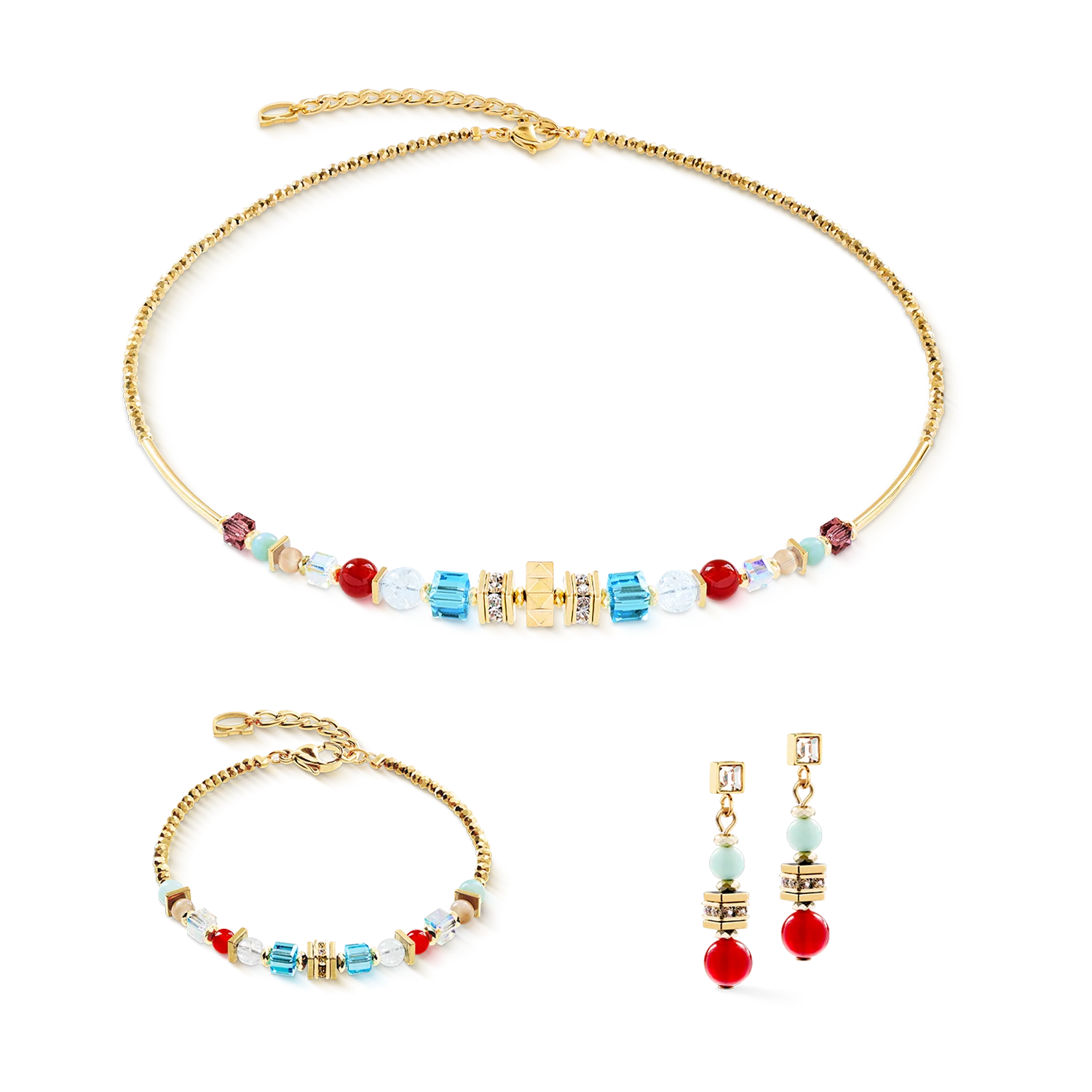 Earrings Shape Mix Nexus gold-multicolour - Image 3