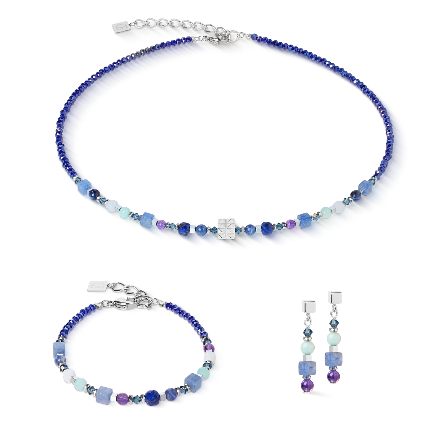 Earrings Shape Mix Spikes Blue Moon - Image 3