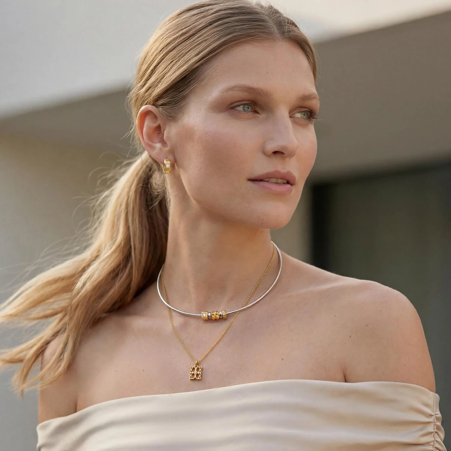 ELEMENTS Collection necklace rigid silver - Image 3