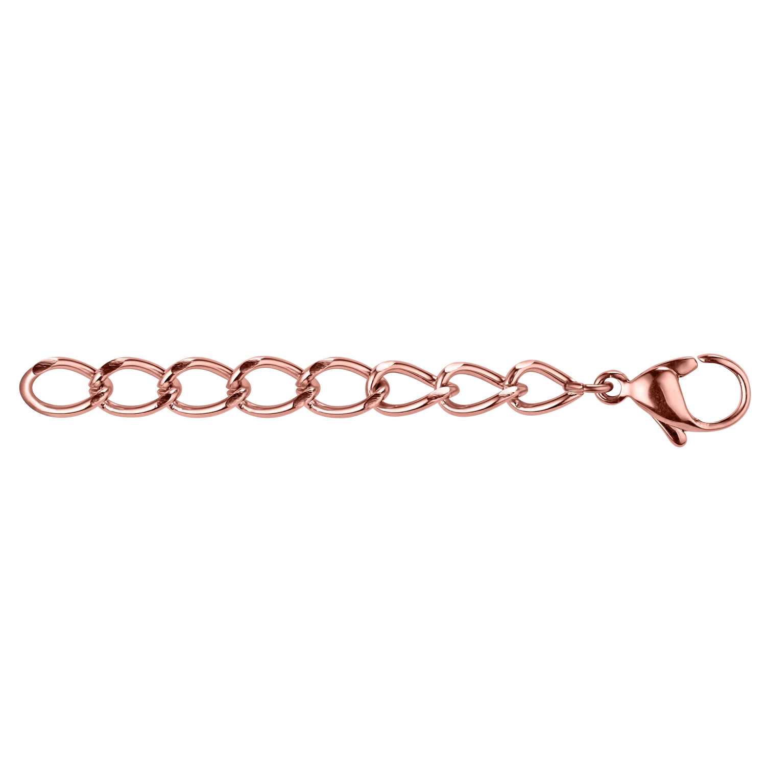 Extension chain with clasp stainless steel rose gold