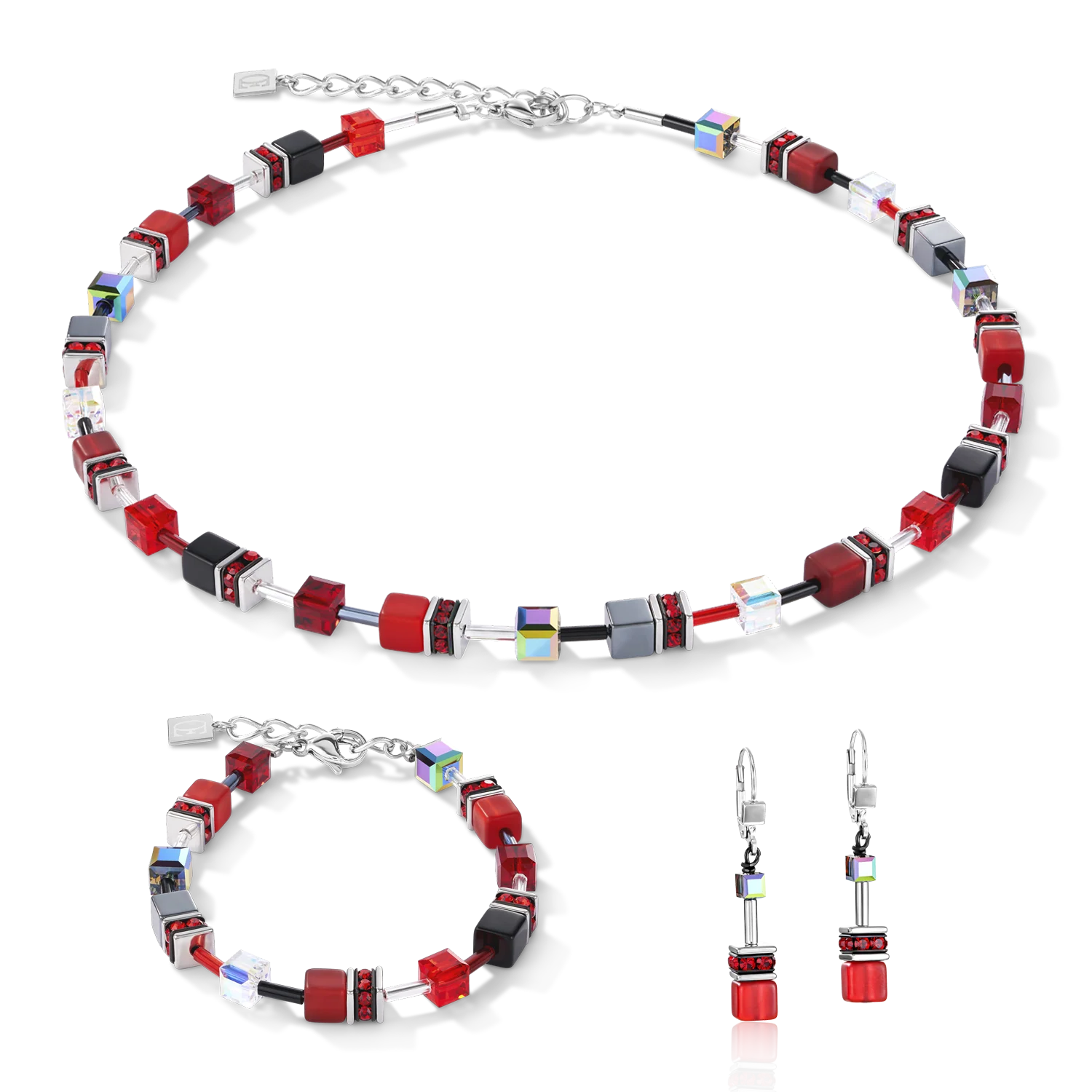 GeoCUBE® Earrings red - Image 3
