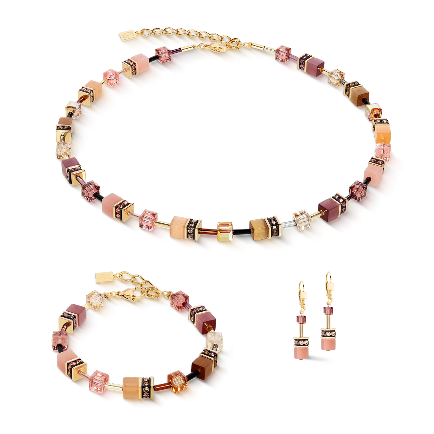 GeoCUBE® Iconic earrings gold Blush - Image 3