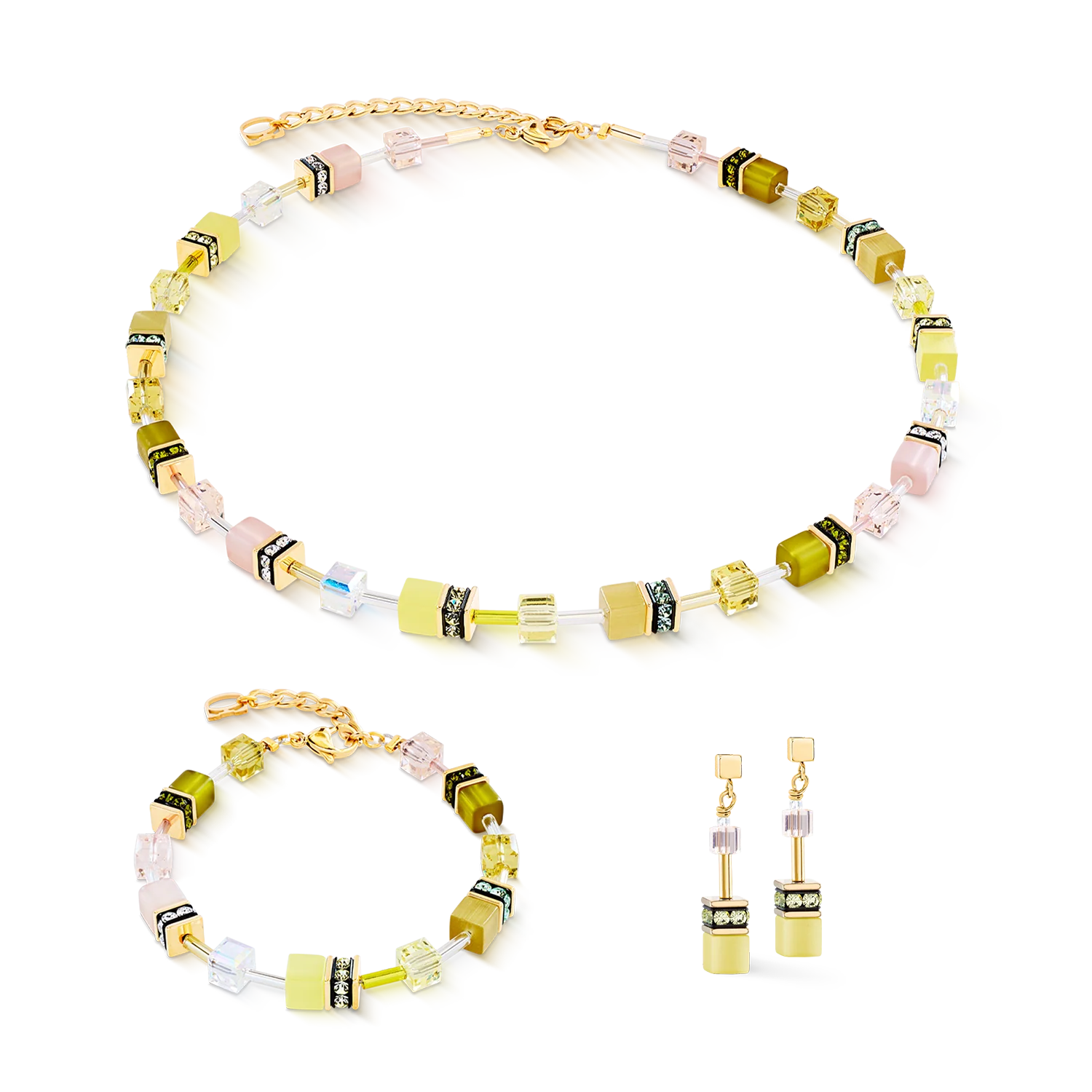 GeoCUBE® Iconic earrings Olive Blossom - Image 3
