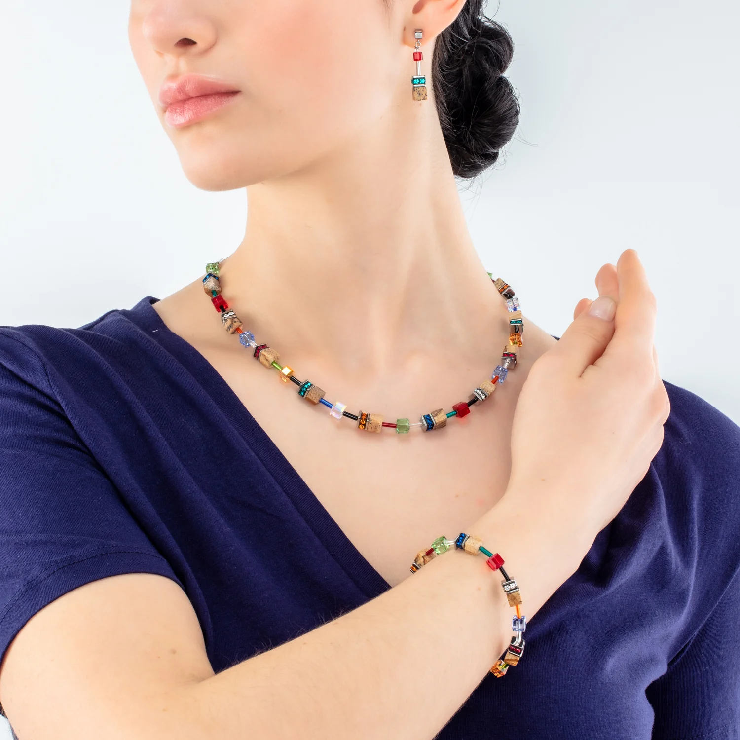 GeoCUBE® Iconic Nature bracelet multicolour brown - Image 4
