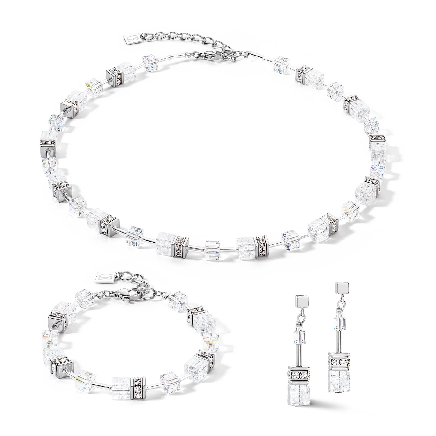 GeoCUBE® Iconic Nature necklace silver-white - Image 3