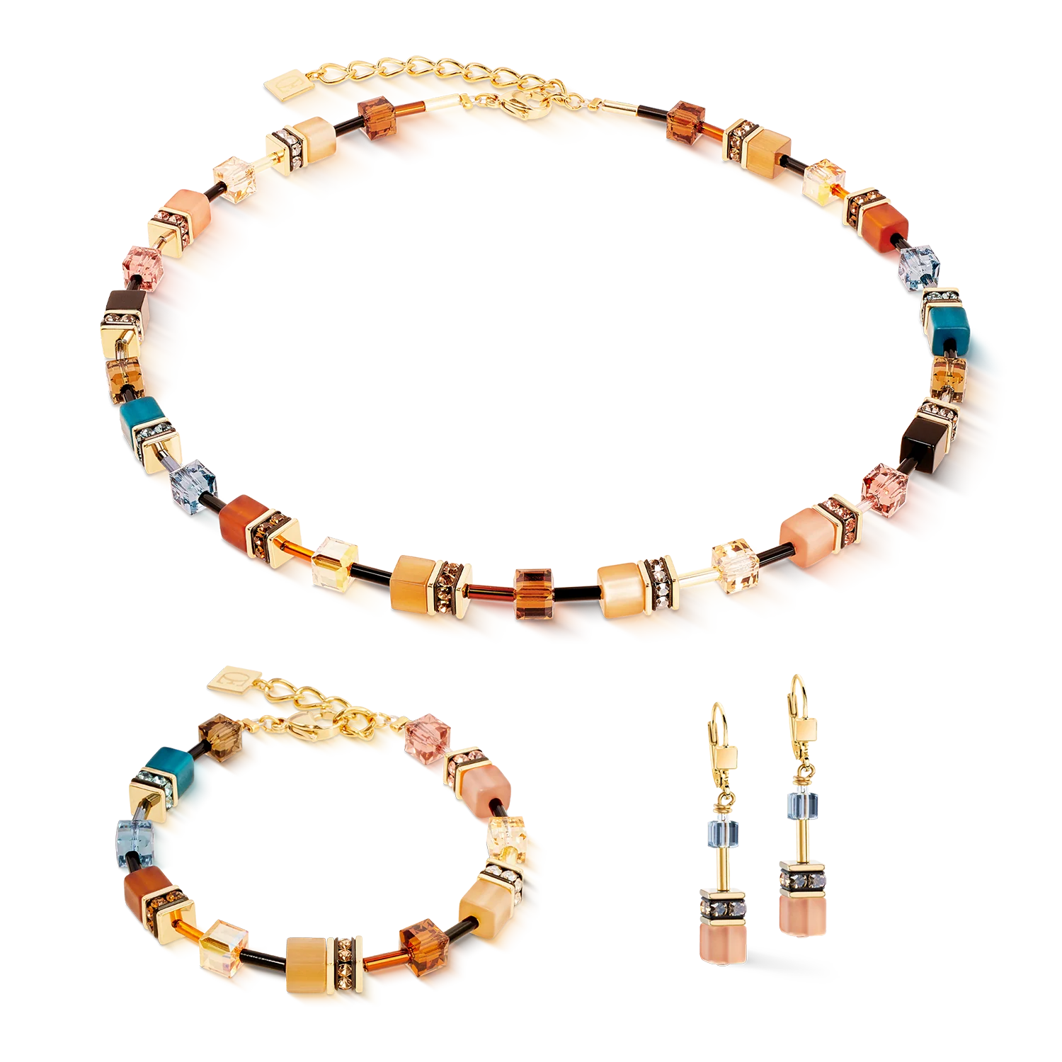 GeoCUBE® Iconic necklace Earth Mirage gold - Image 3