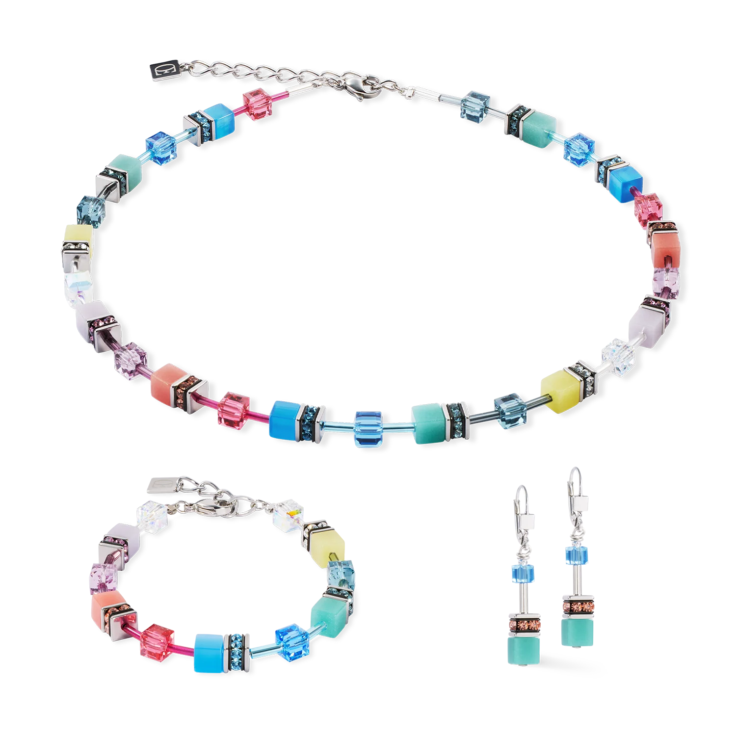 GeoCUBE® Iconic necklace Magic silver - Image 3