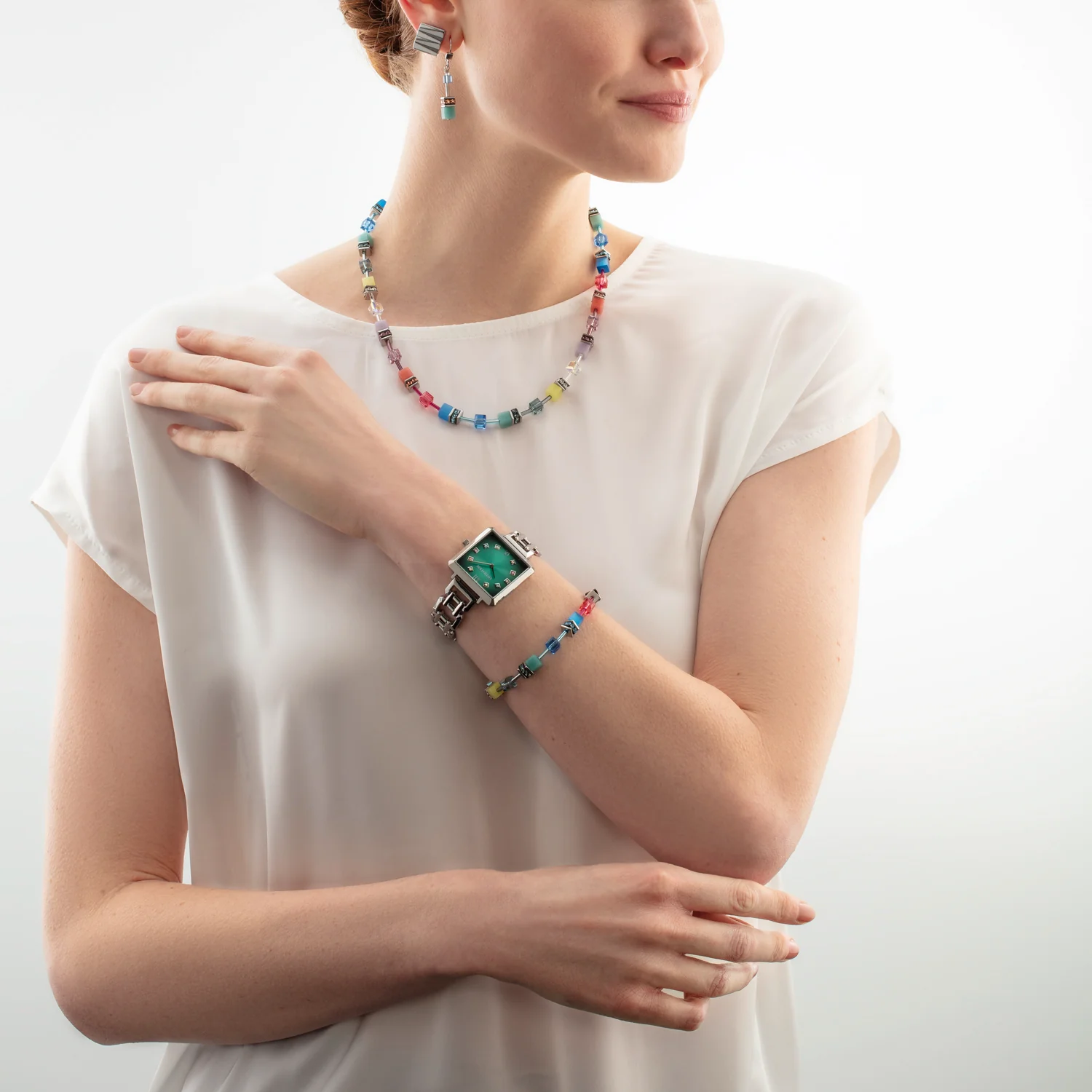 GeoCUBE® Iconic necklace Magic silver - Image 4