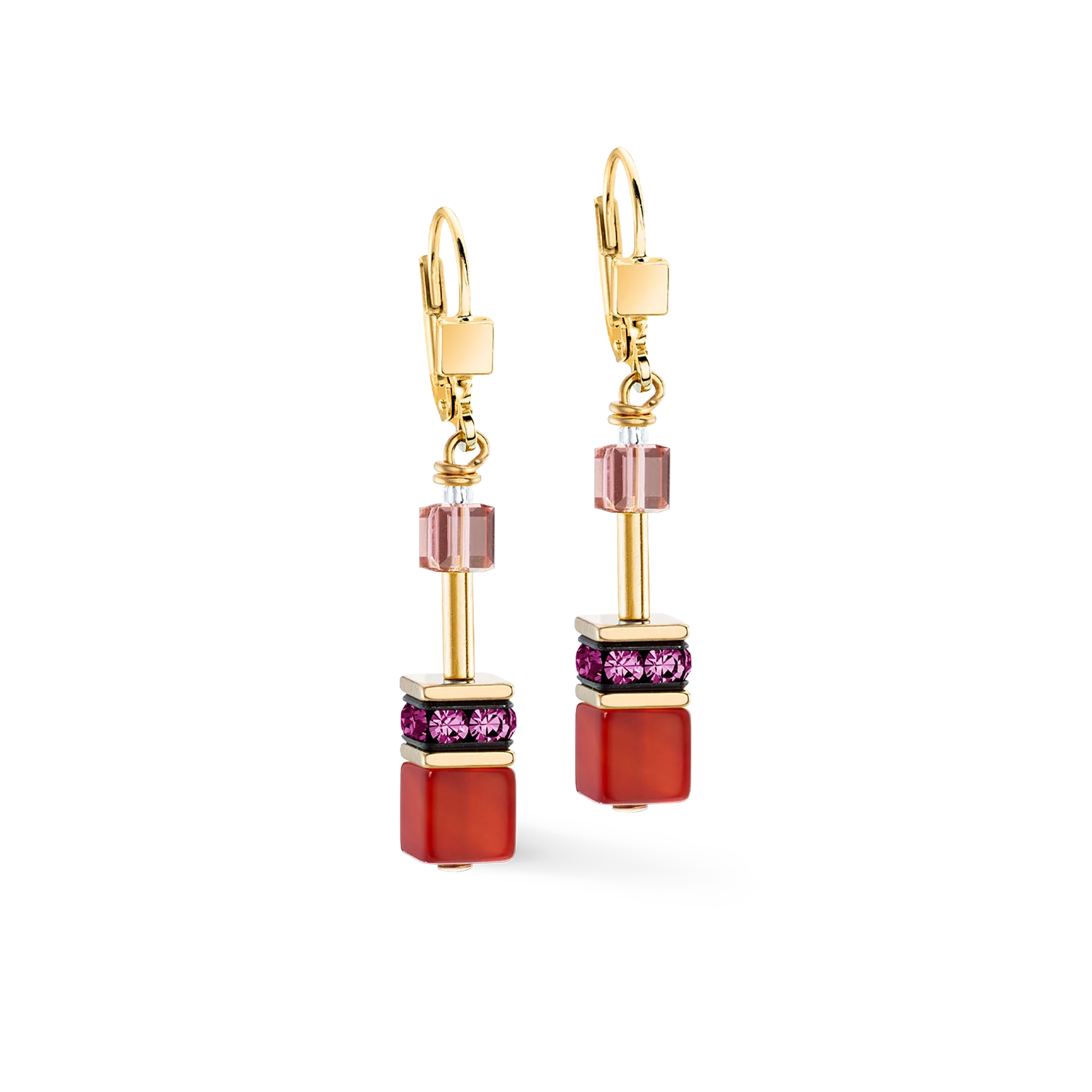 GeoCUBE® Iconic Precious earring Festive red - Image 2