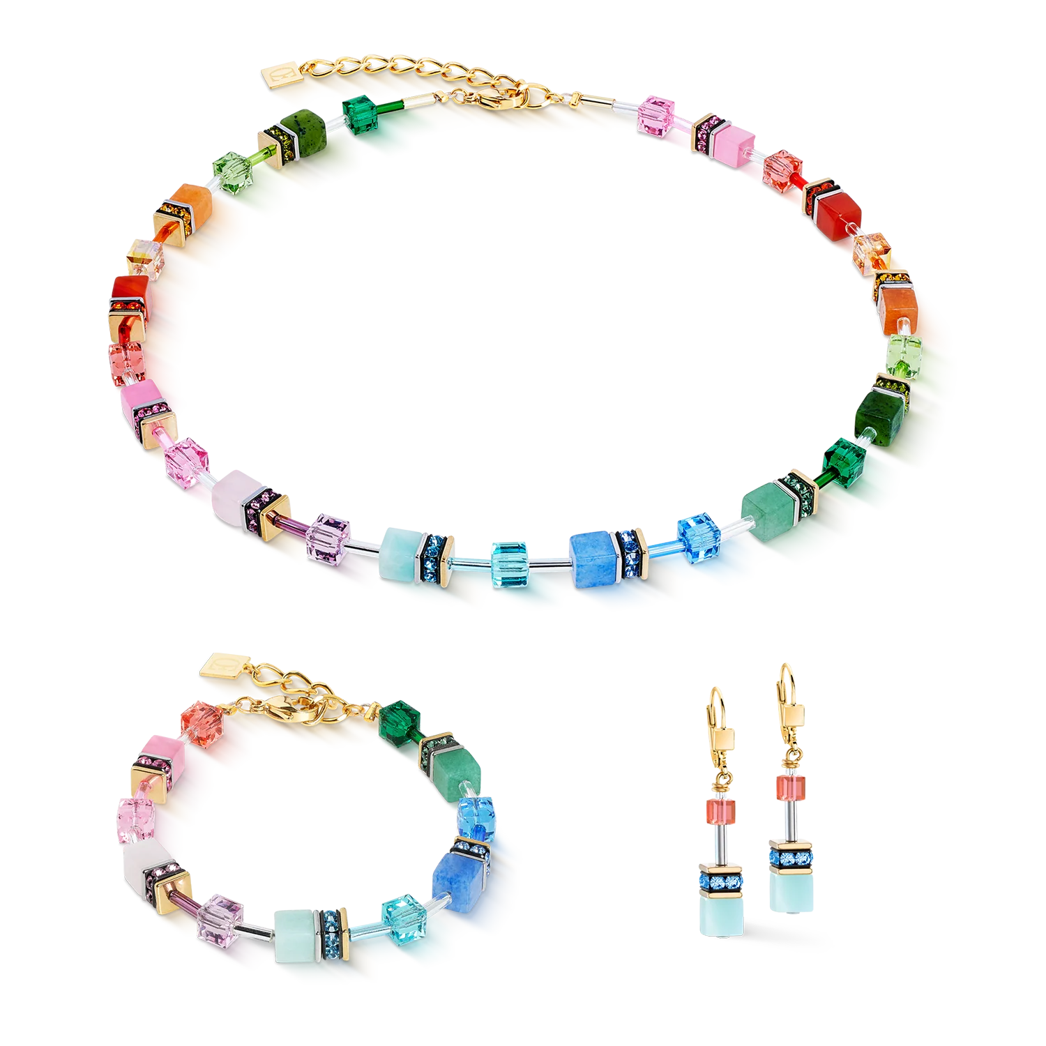 GeoCUBE® Iconic Precious earring Rainbow - Image 3