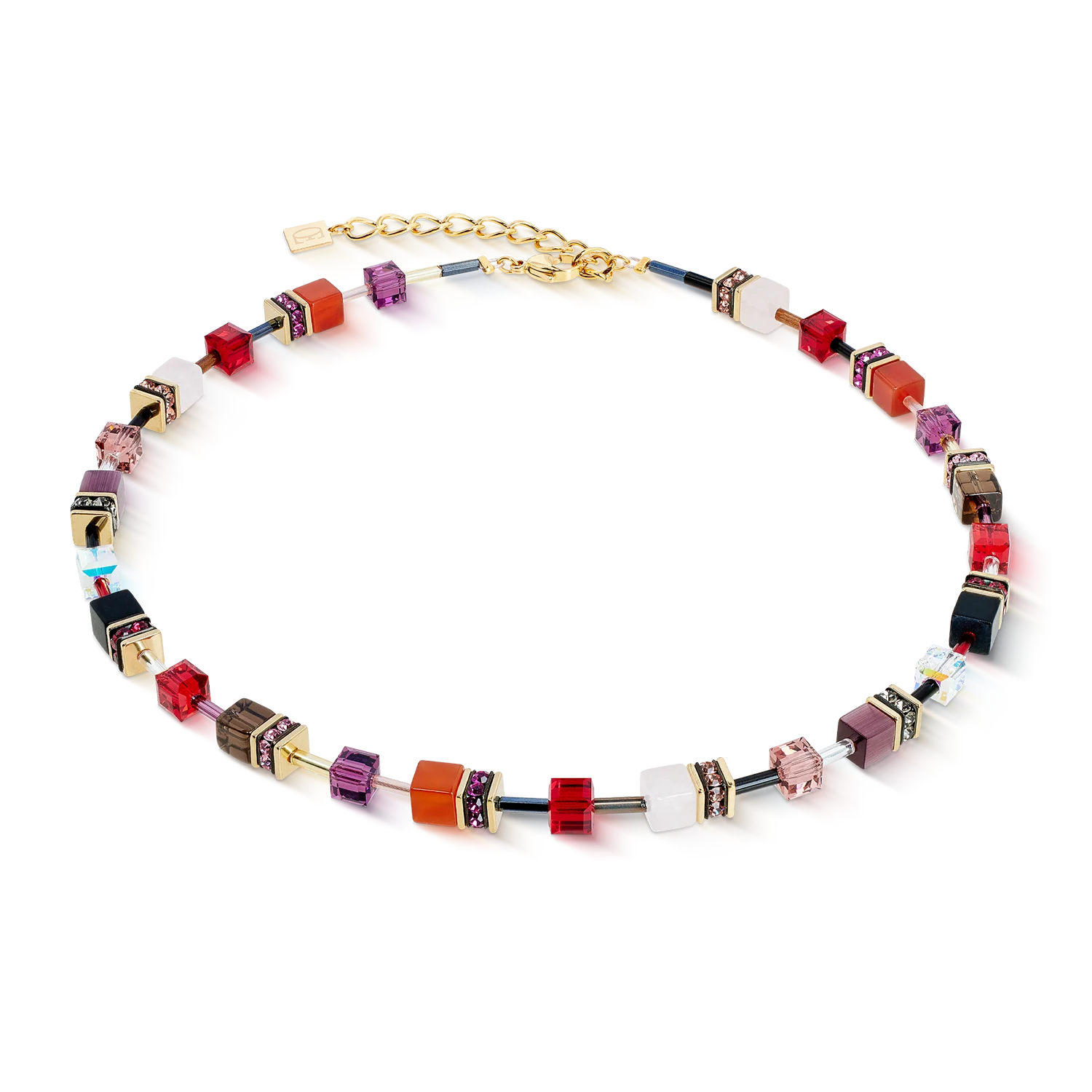 GeoCUBE® Iconic Precious necklace Festive red