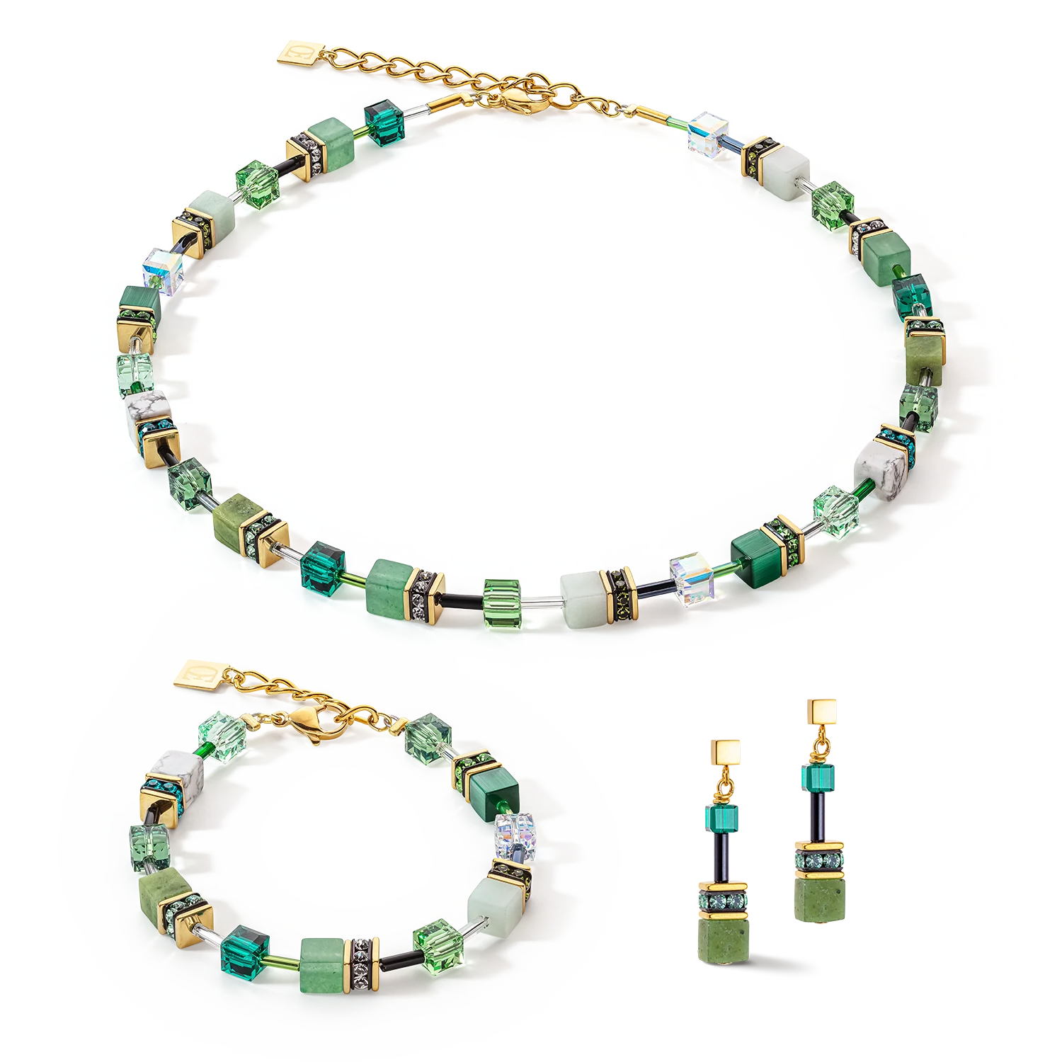 GeoCUBE® Iconic Precious necklace green - Image 3