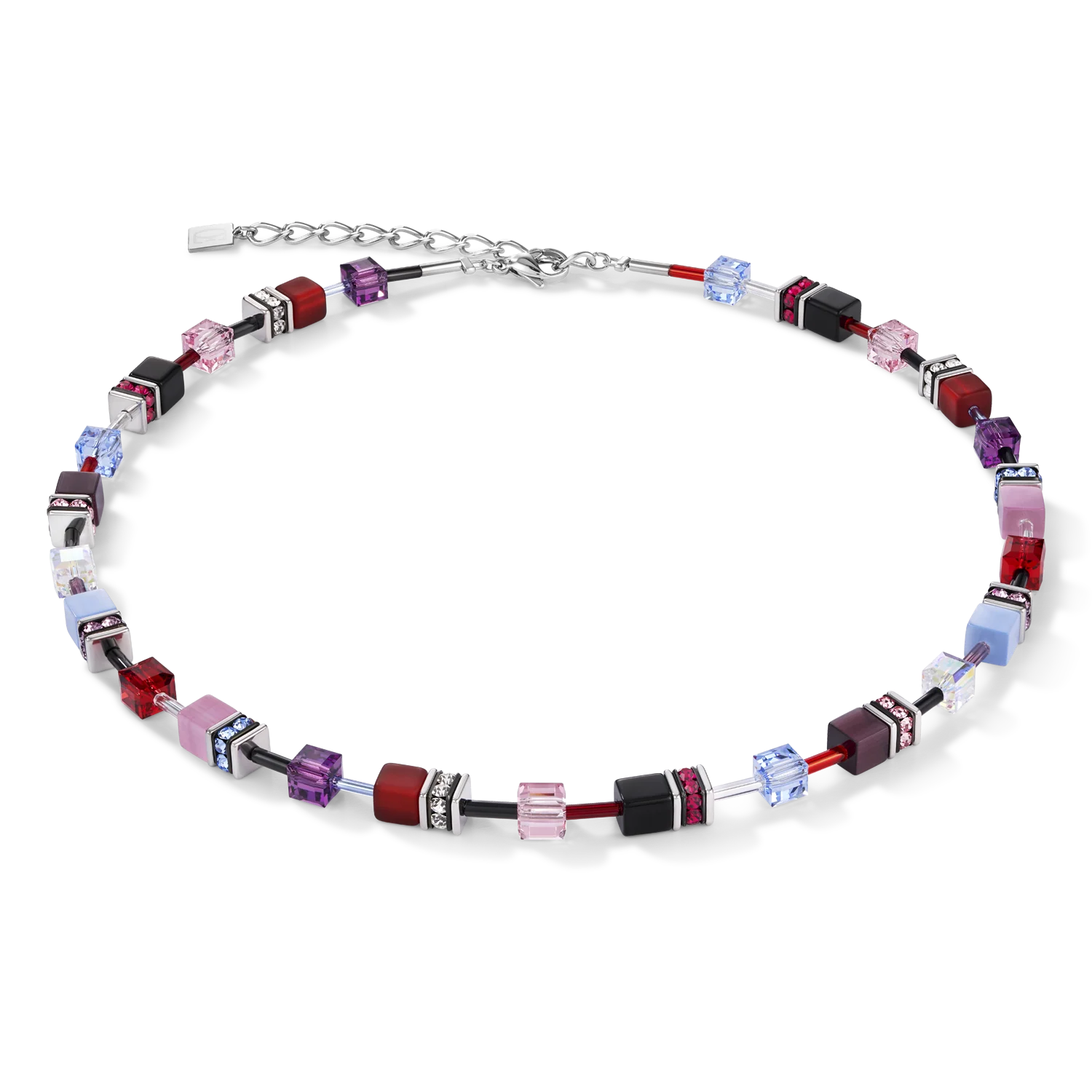 GeoCUBE® Necklace purple-red-blue