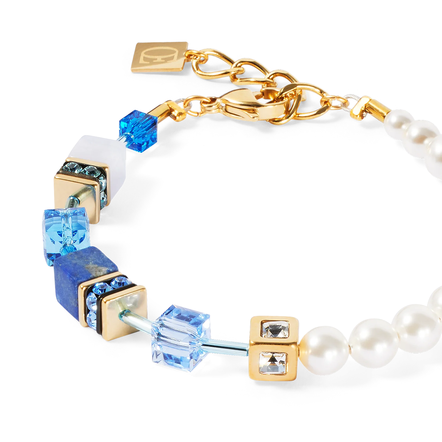 GeoCUBE® Precious Fusion Pearls bracelet blue - Image 2