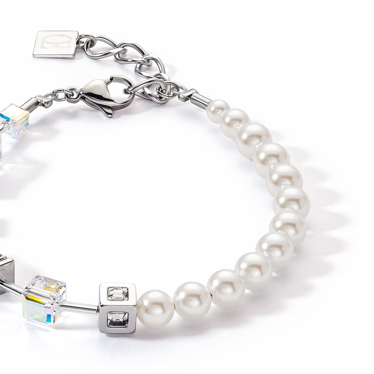 GeoCUBE® Precious Fusion Pearls bracelet white - Image 2