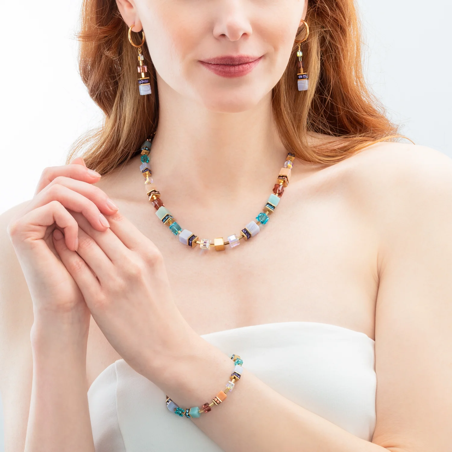 GeoCUBE® Precious Statement earrings Art Nouveau - Image 4