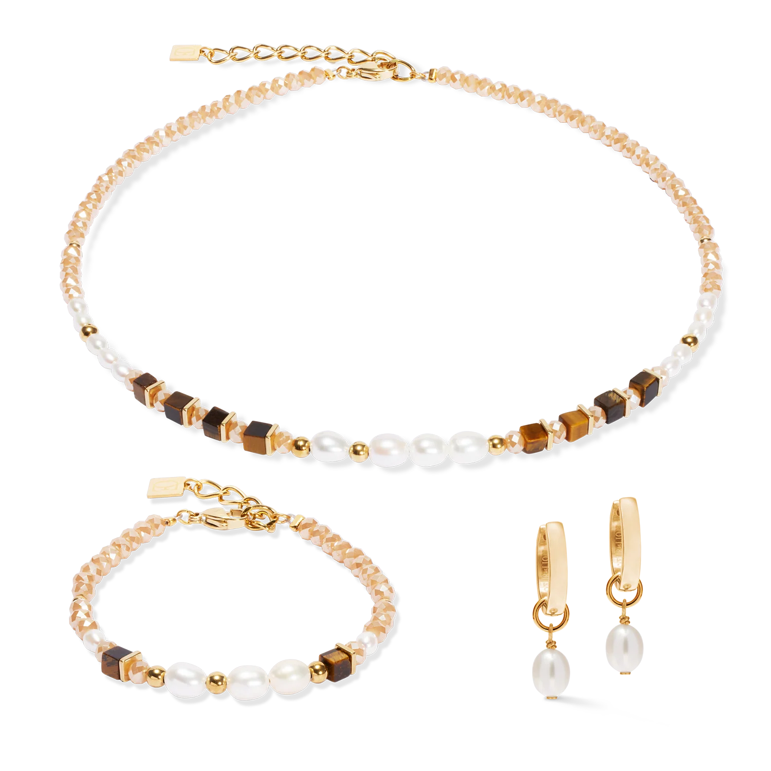 Hoop Cosmic Pearls deep gold - Image 2