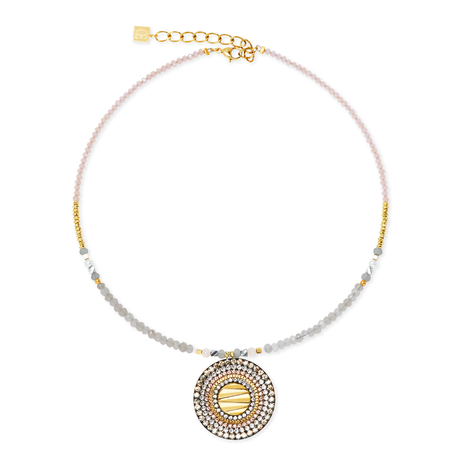 Necklace Amulet Modern Future gold-beige
