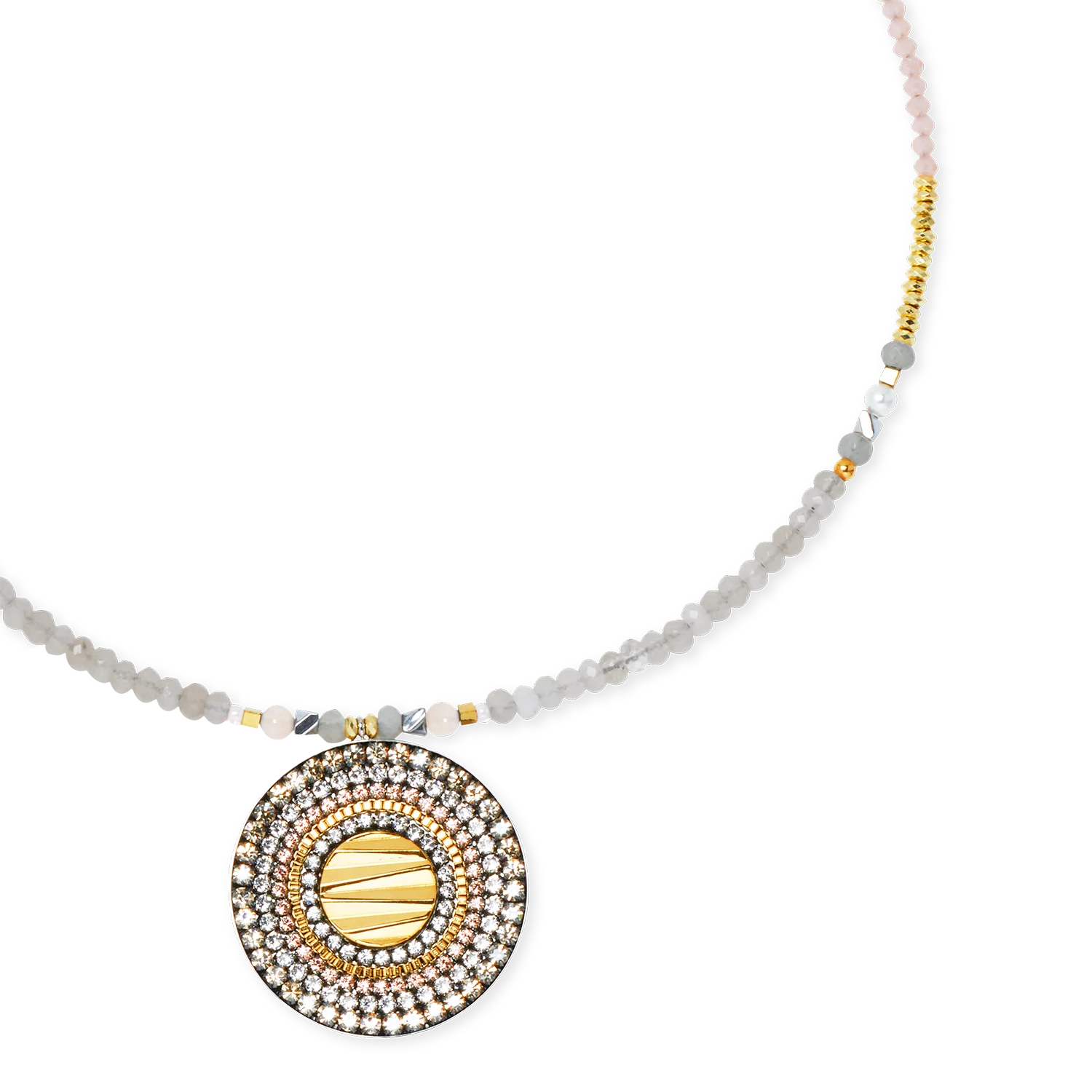 Necklace Amulet Modern Future gold-beige - Image 2