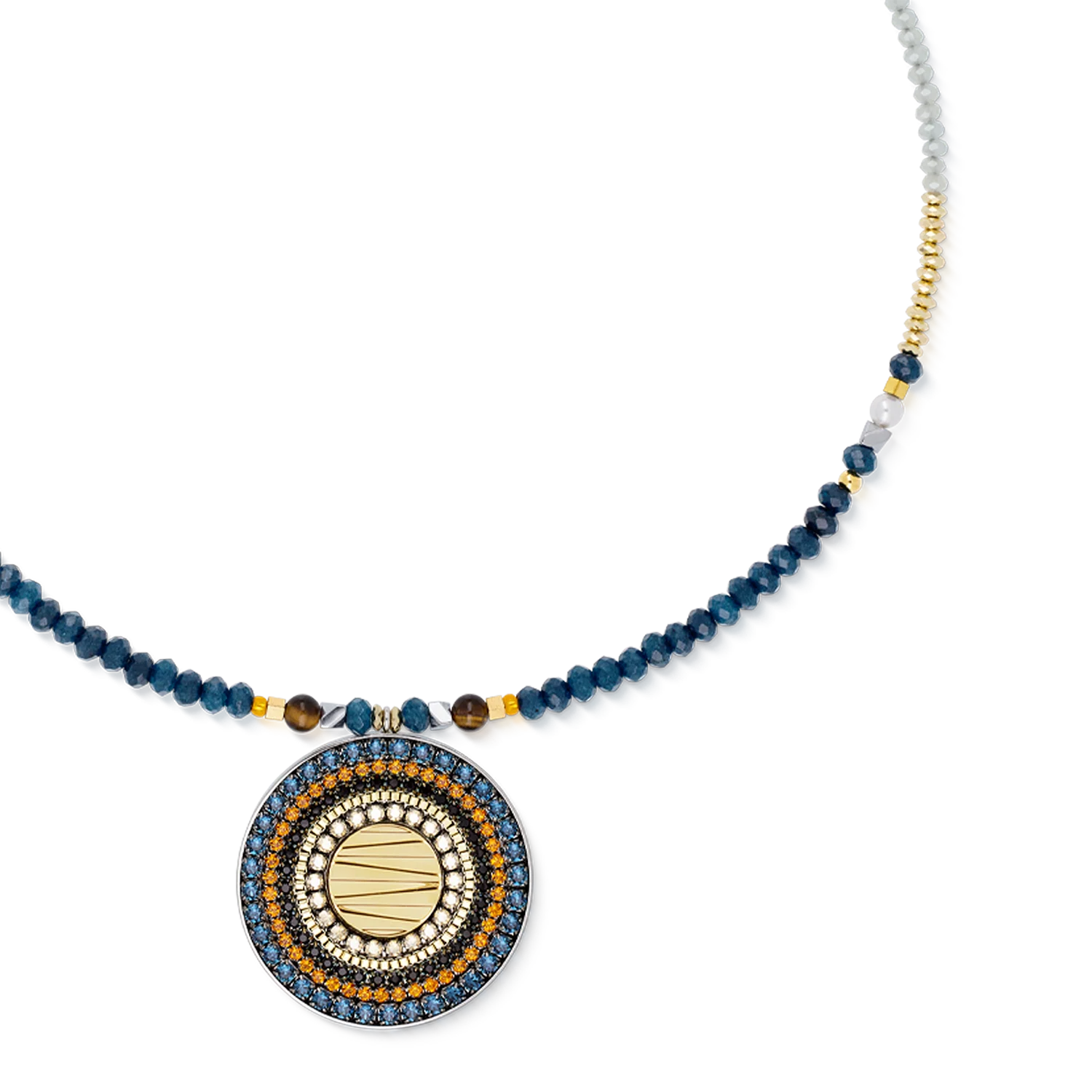 Necklace Amulet Modern Future Motion bicolour - Image 3