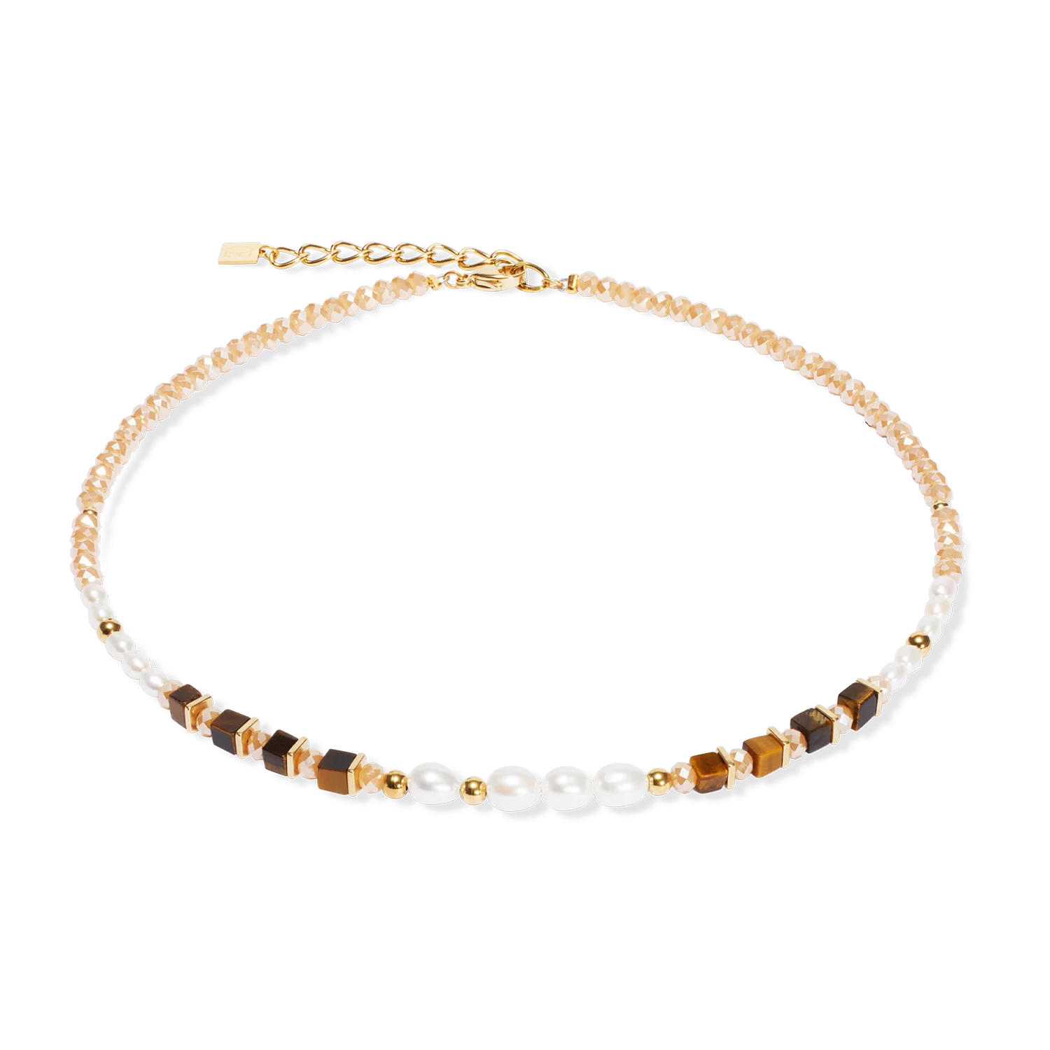 Necklace Cosmic Pearls deep gold