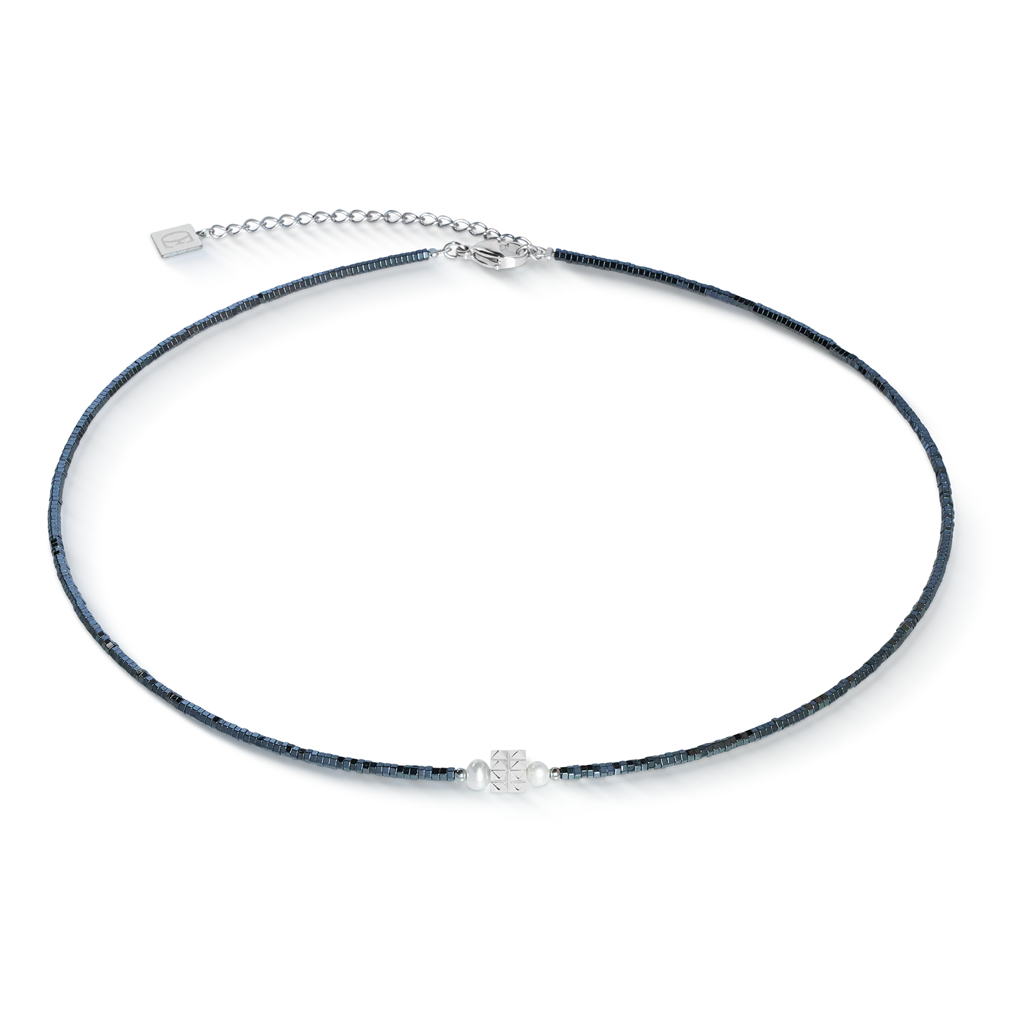 Necklace Edge & Grace anthracite-silver