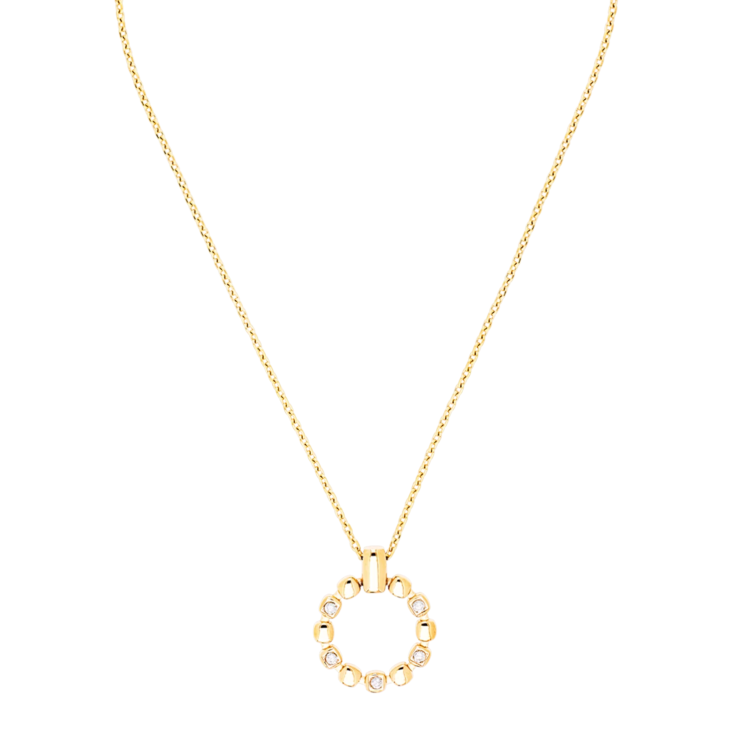 Necklace Soft Cube Circle Glow gold - Image 2