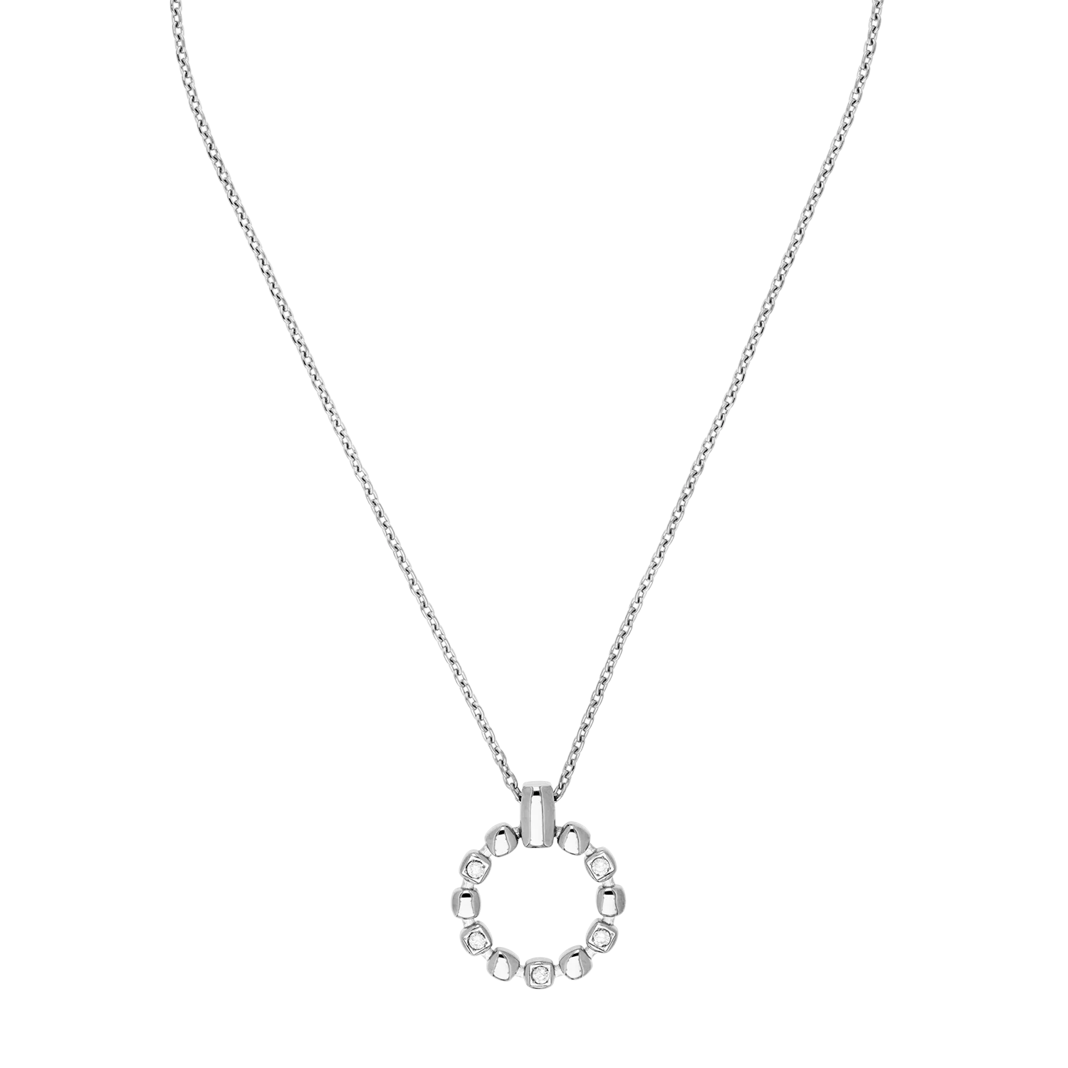 Necklace Soft Cube Circle Glow silver - Image 4