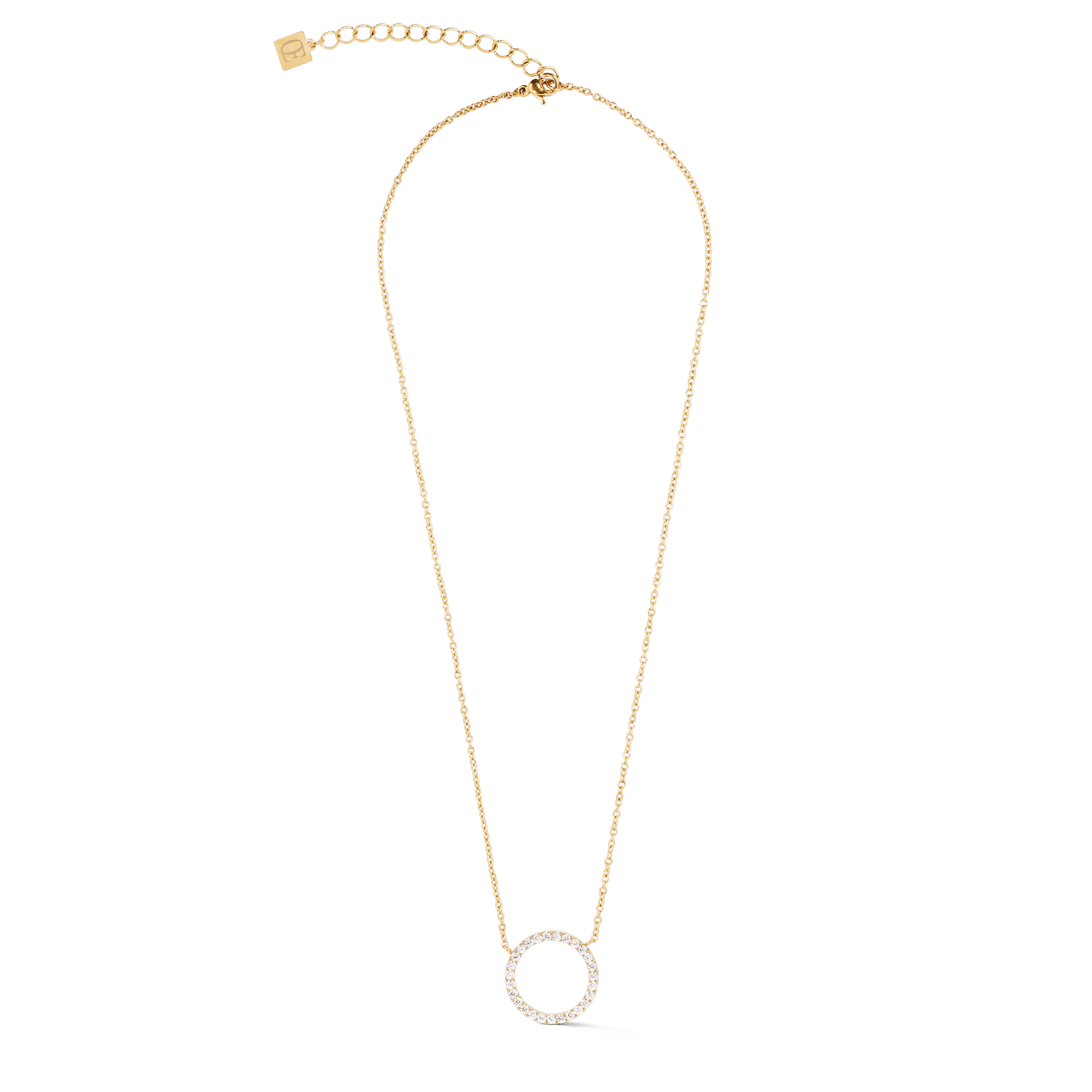Necklace Sparkling Circle gold-crystal