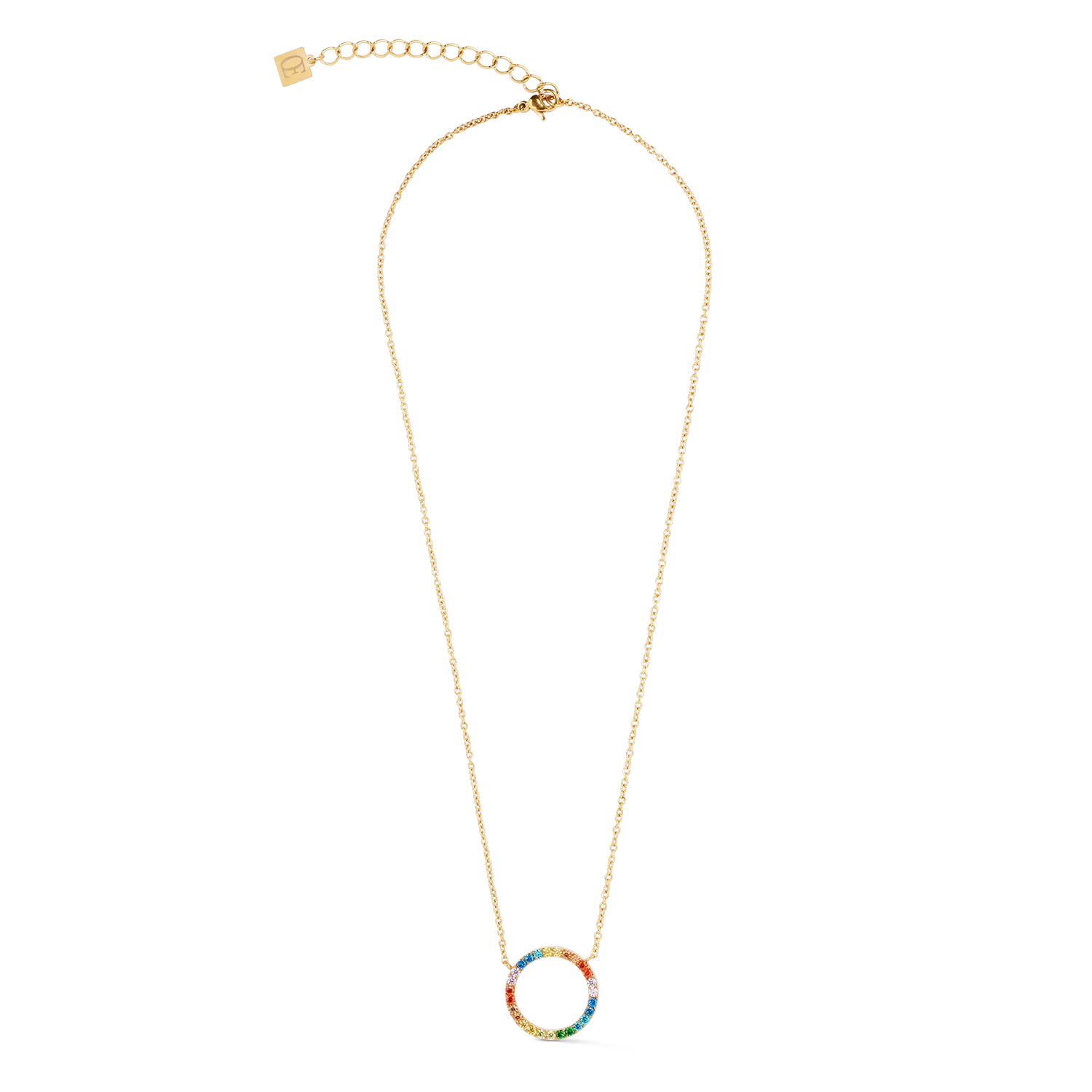 Necklace Sparkling Circle gold-multicolour