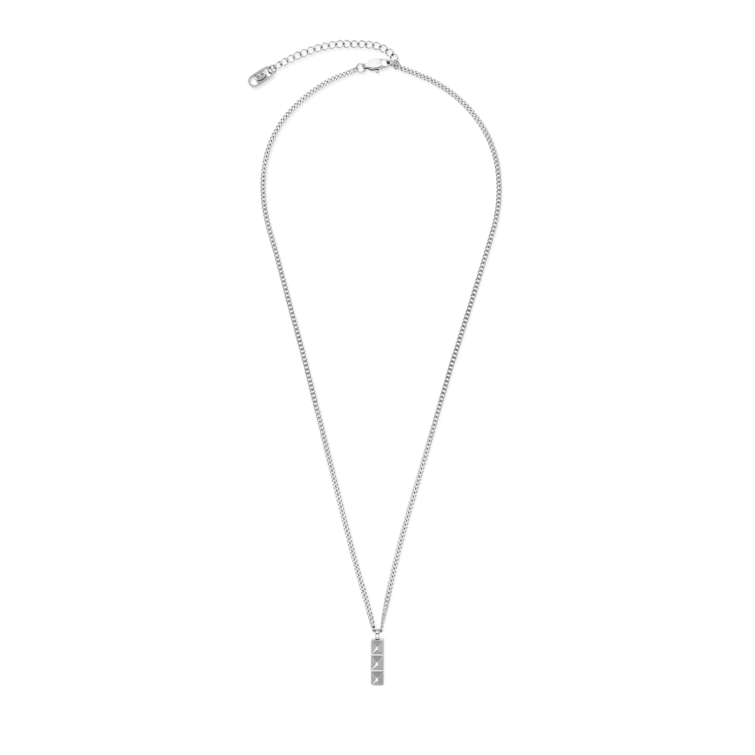 Necklace Spikes Trio Bar silver